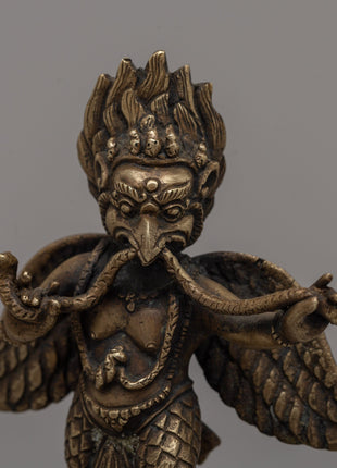 Majestic Bronze Garuda Statue | Handcrafted Spiritual Altar Decor