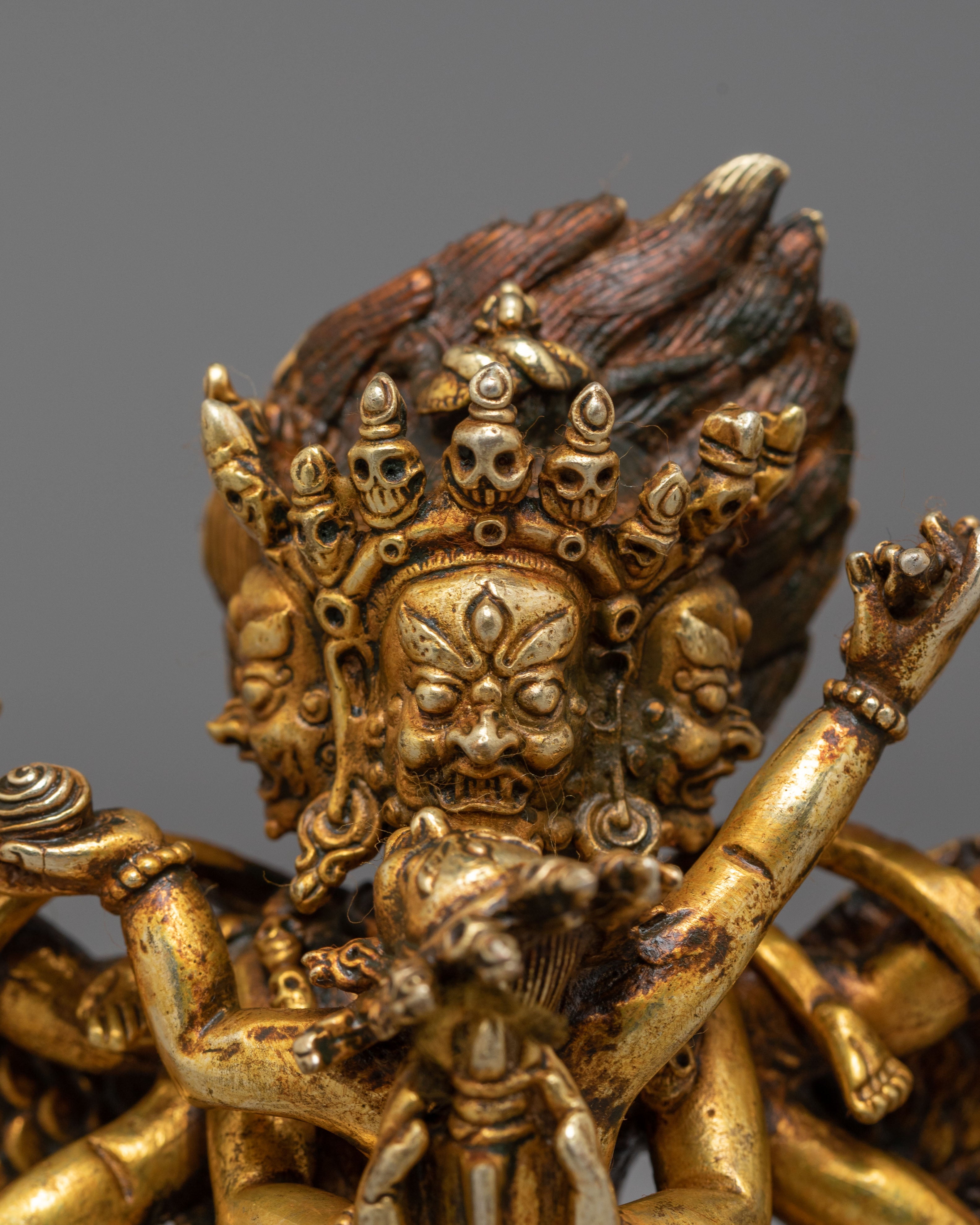 Handmade Dorje Phurba Buddhist Statue | Vajrakilaya Deity Sculpture