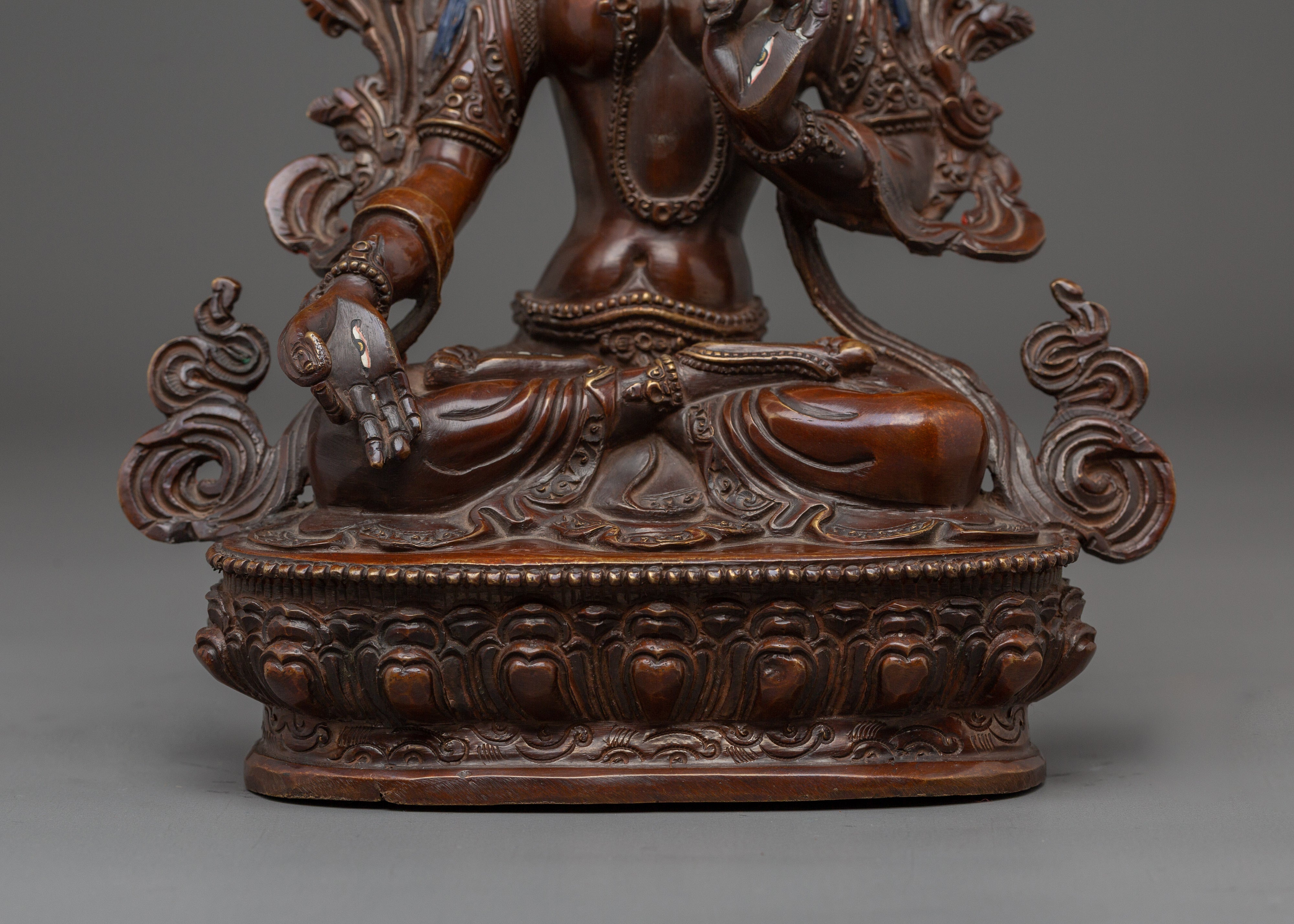 Himalayan Sitatara Altar Decor Statue | Buddhist Sculpture for Meditation