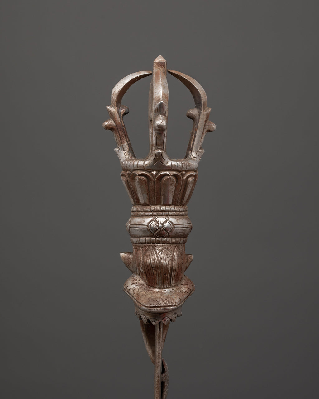 Decorative Ritual Swords Iron Ritual Sword with Flame Design & Half Vajra | Spiritual Blade