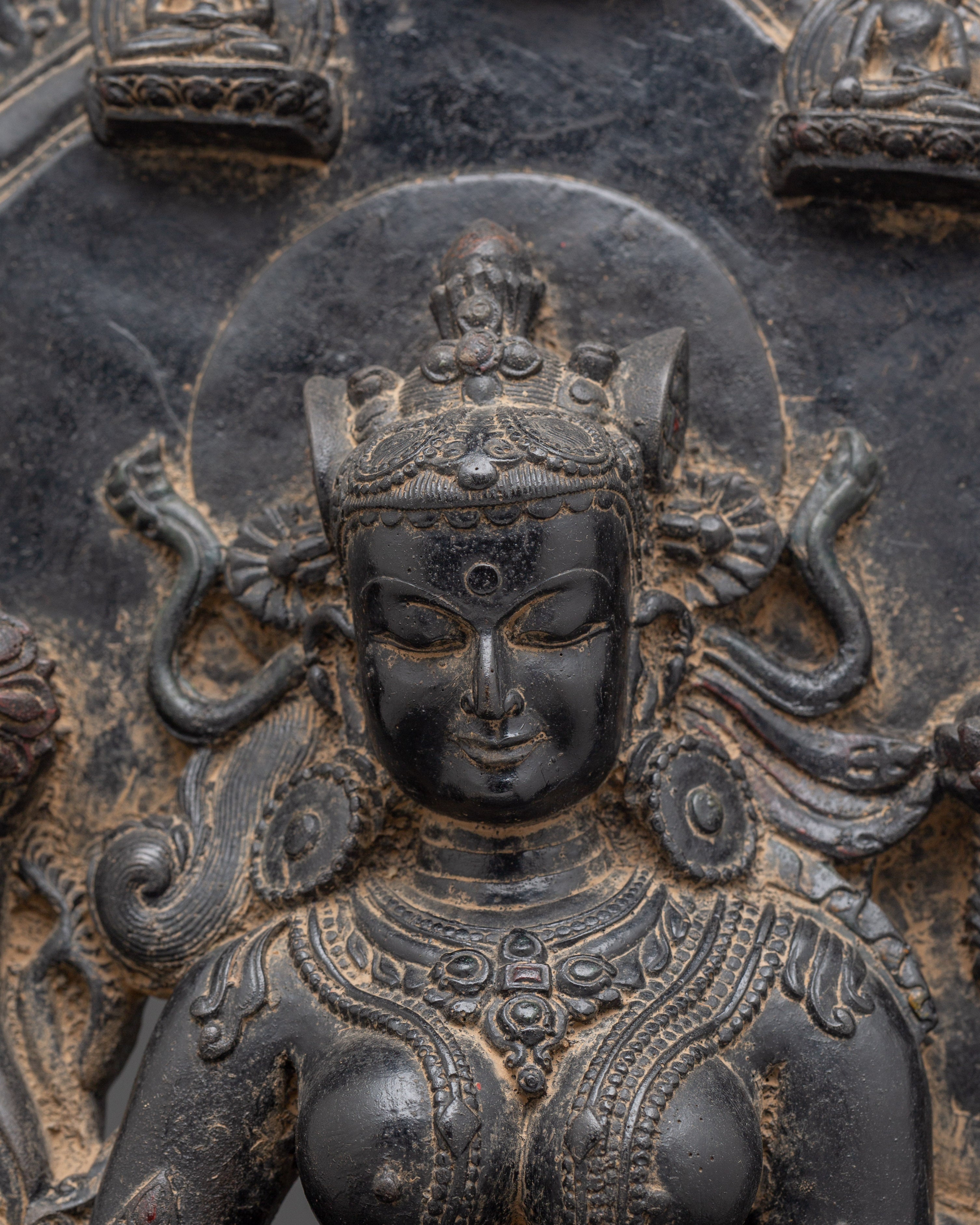 Compassion Deity Green Tara on Throne | Shyama Tara Sculpture