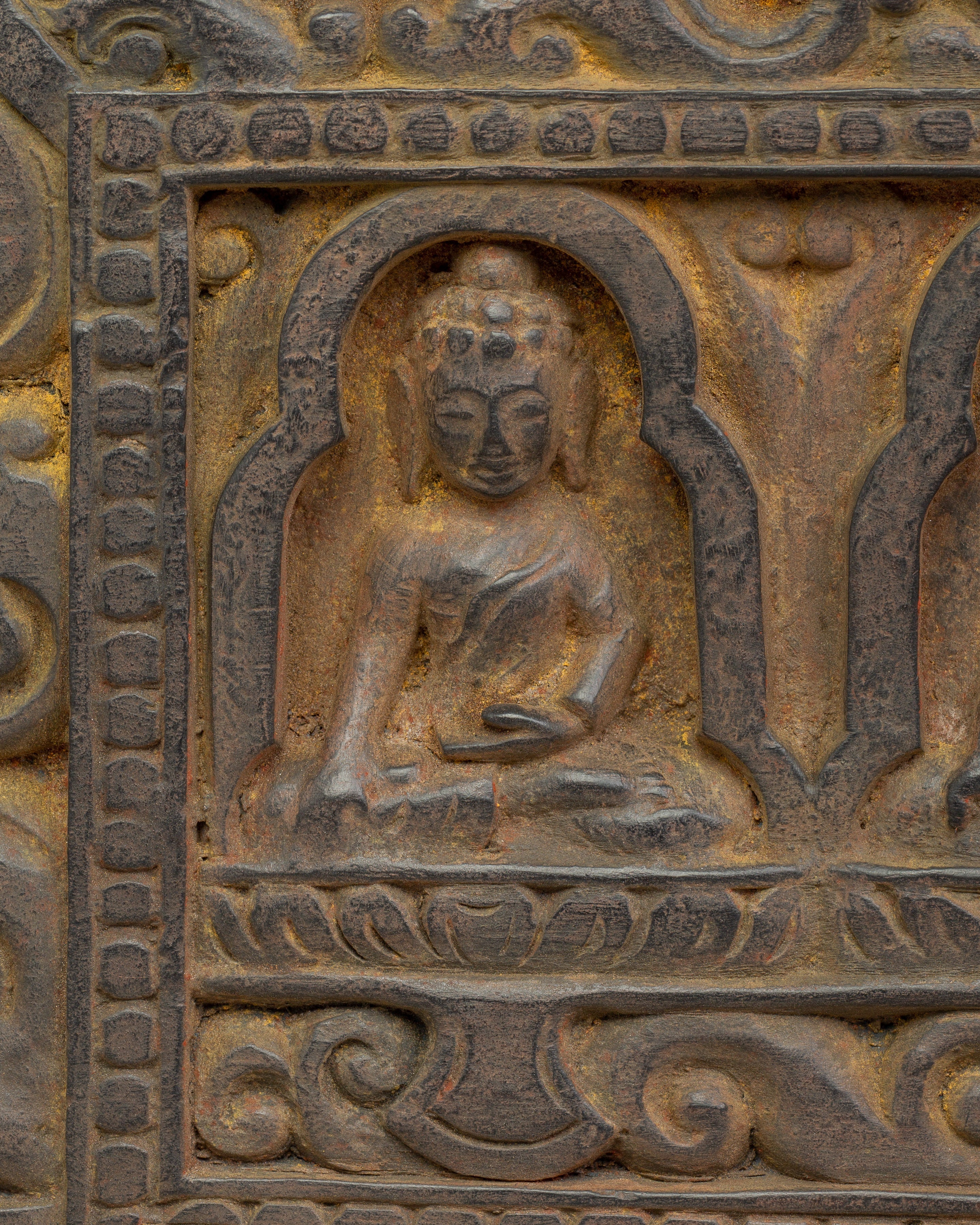 Wooden Sutra Cover | Hand-Carved Tibetan Scripture Holder