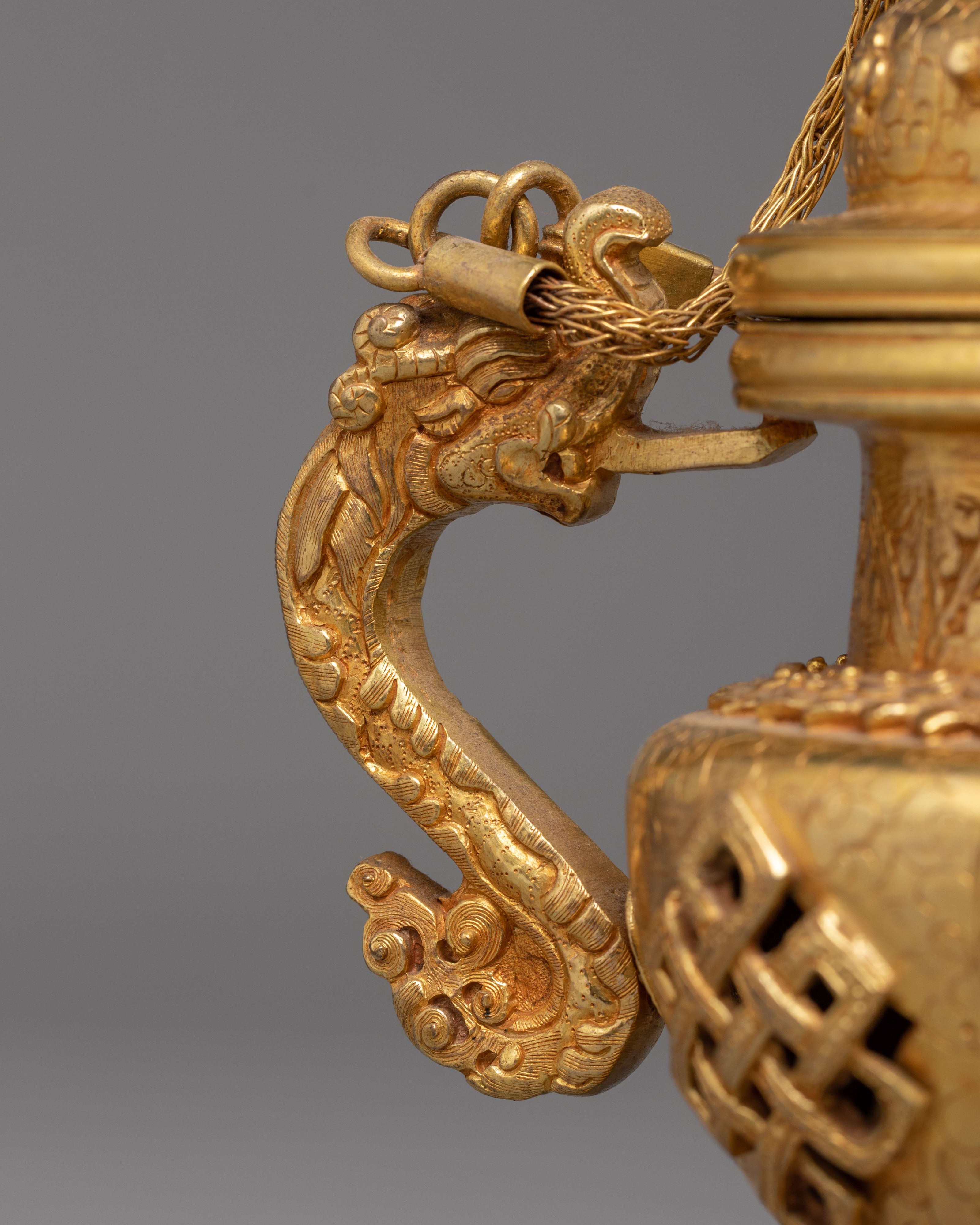 Gold Plated Incense Burner for Ritual | Spiritual Ritual Incense Holder