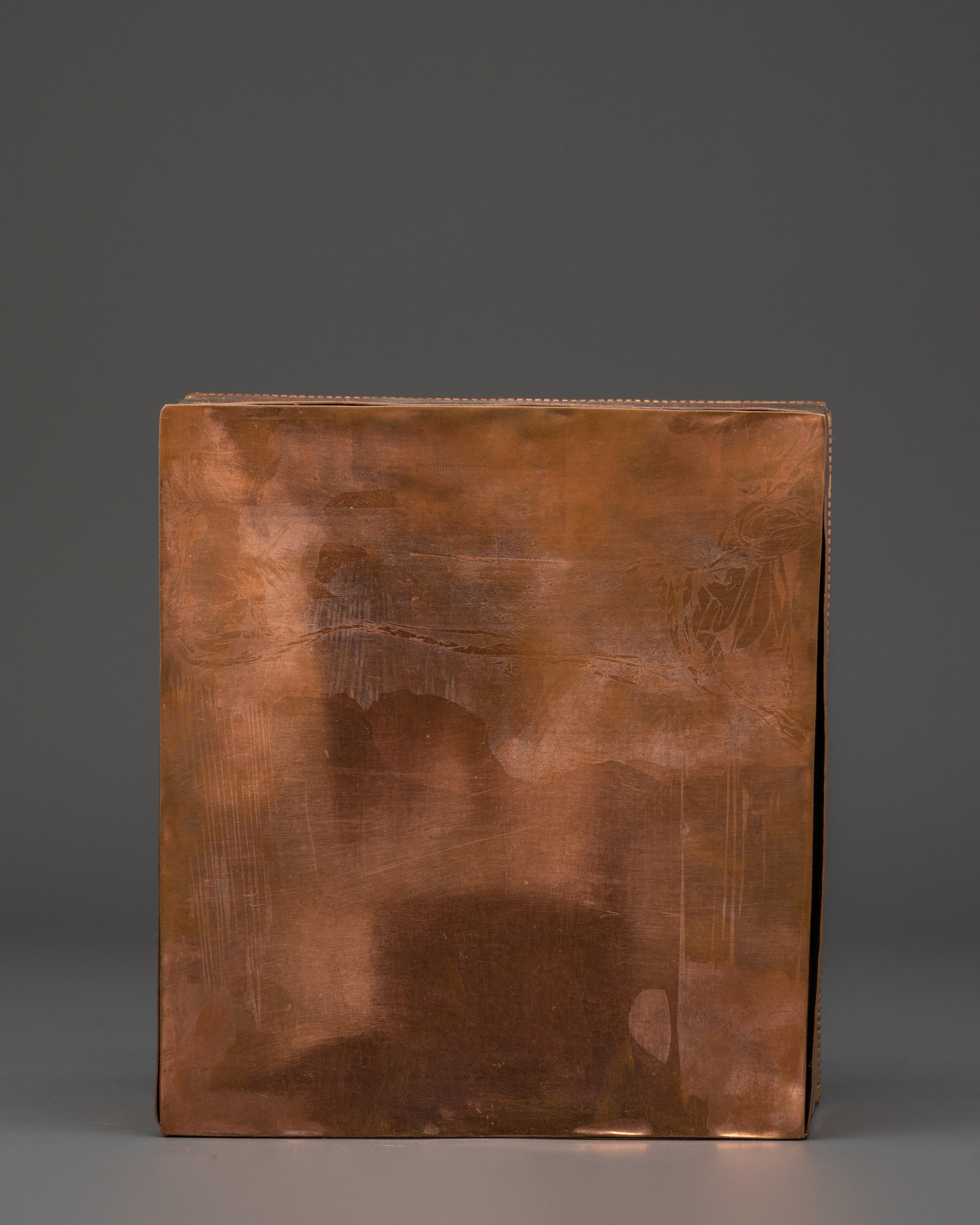 Copper Shakyamuni Buddha Ghau Box | Ritual Box for Sacred Artifacts
