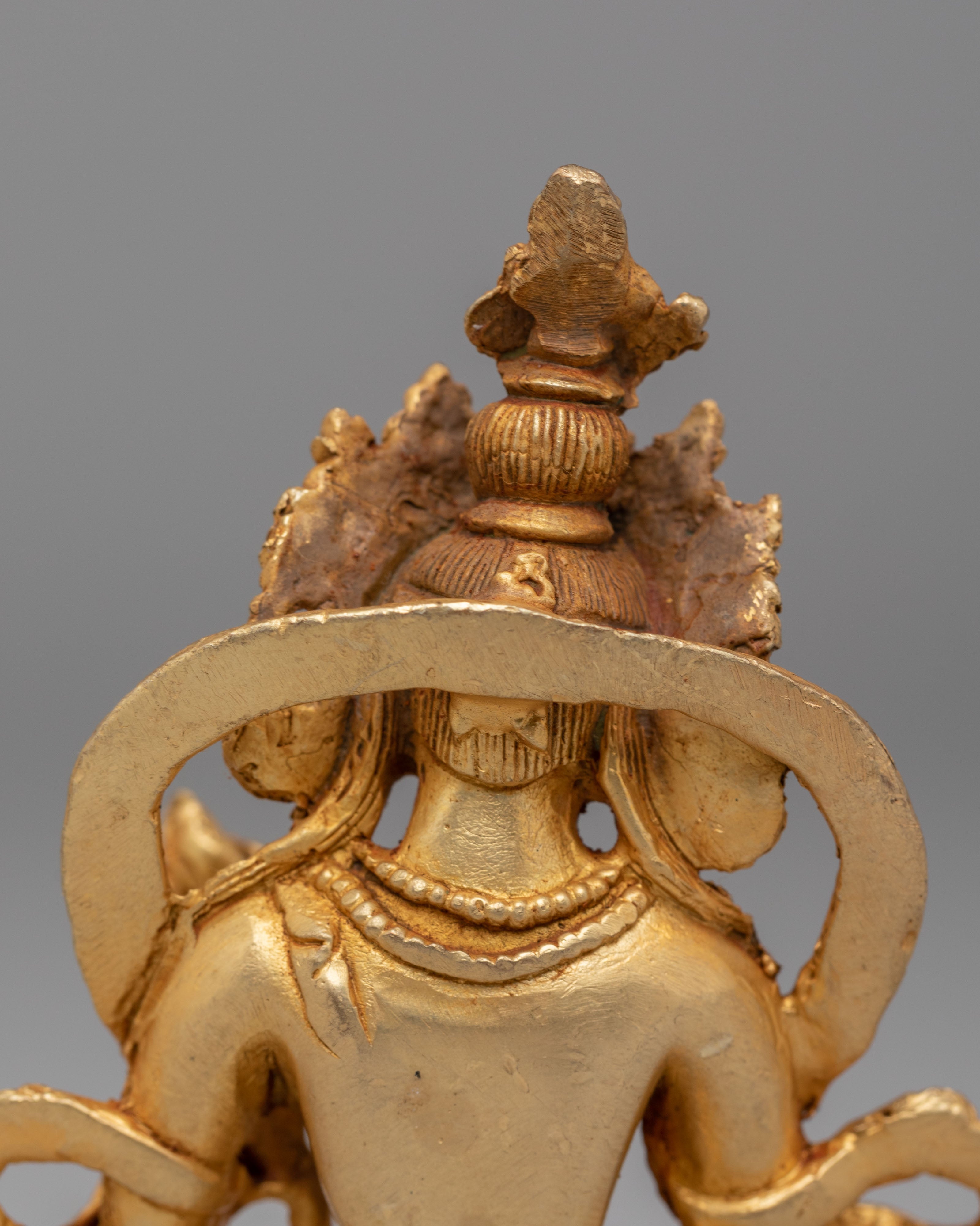 Sacred Tibetan Dukar Statue | Buddhist Protector Deity