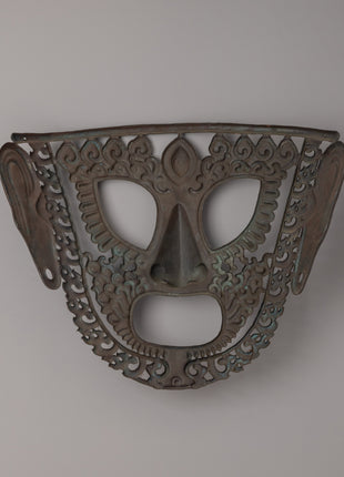 Handcrafted Buddhist Iron Mask | Sacred Ritual Artifact