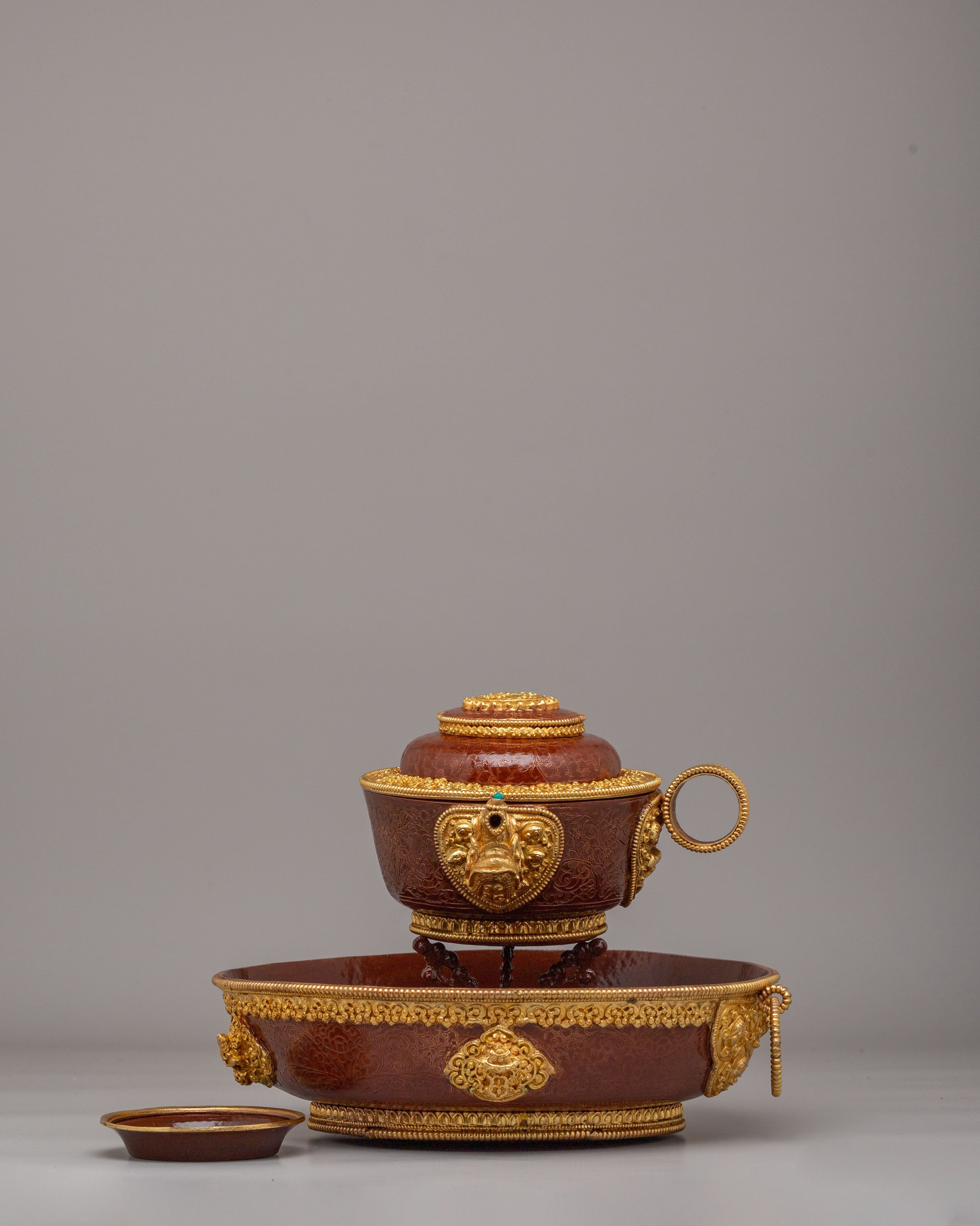 Tibetan Water Offering Bowls Set | Spiritual Altar Essentials