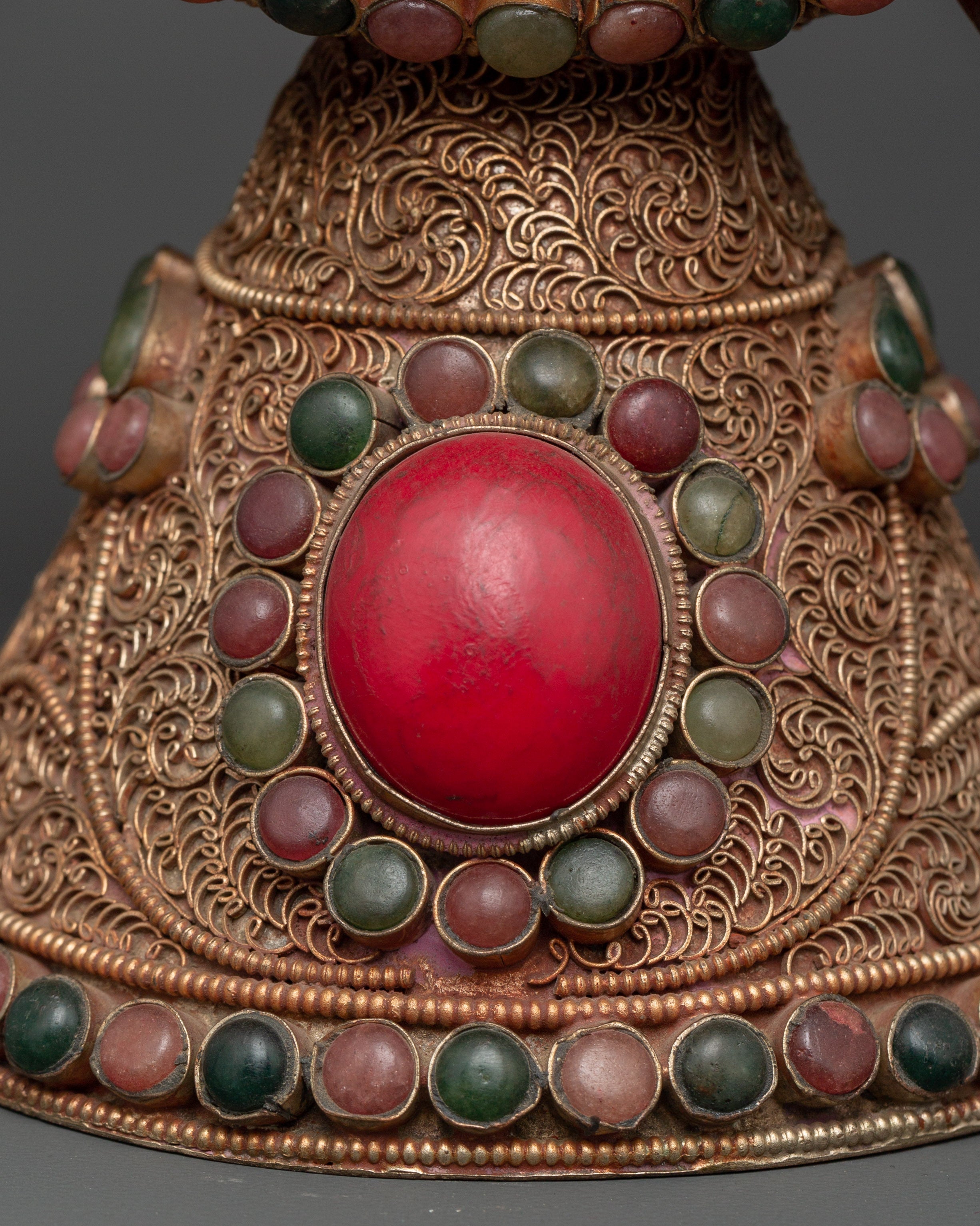 Handcrafted Copper Snuff Bottle | Silver-Plated Filigree Artistry
