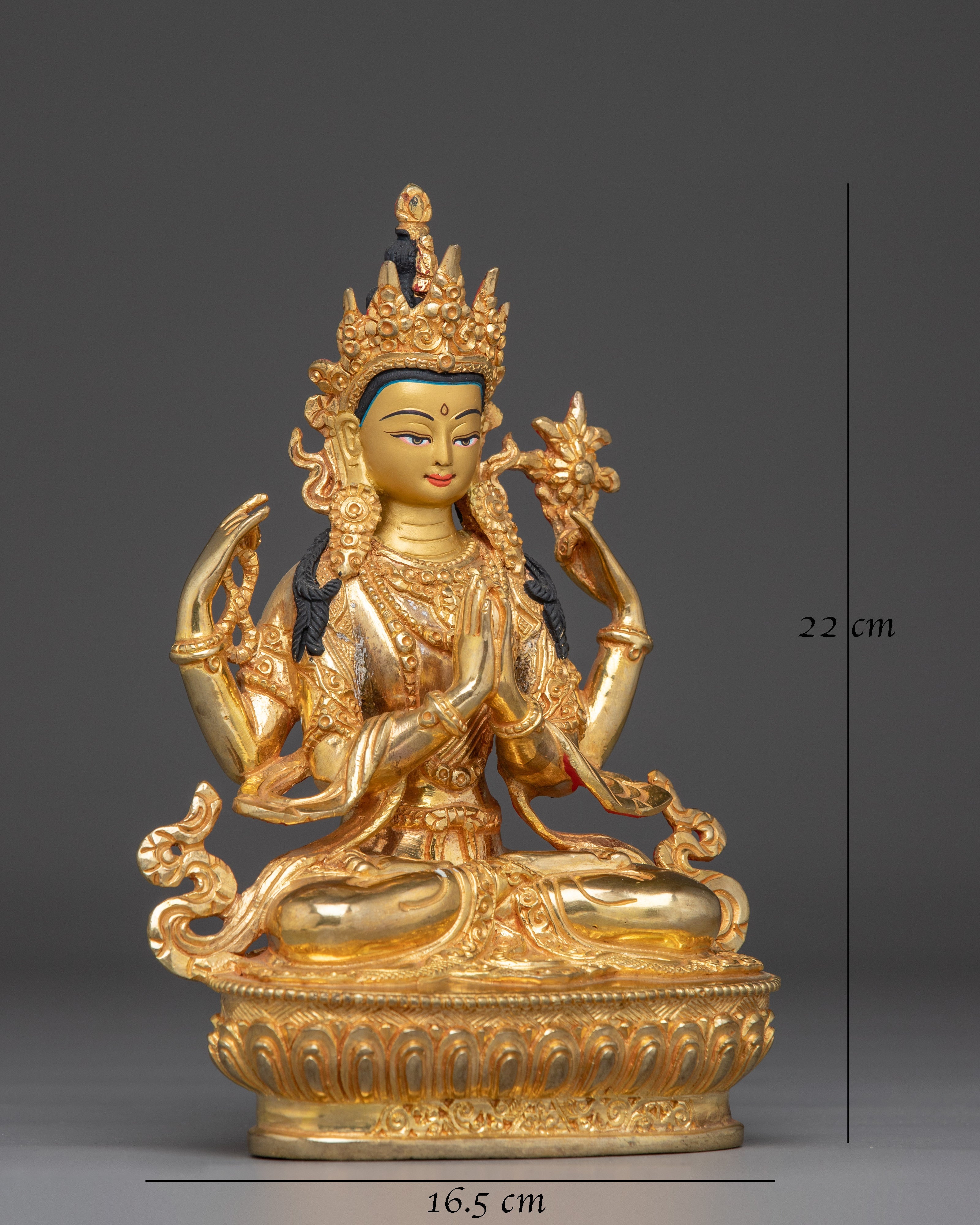 Gold Gilded Chenrezig Art