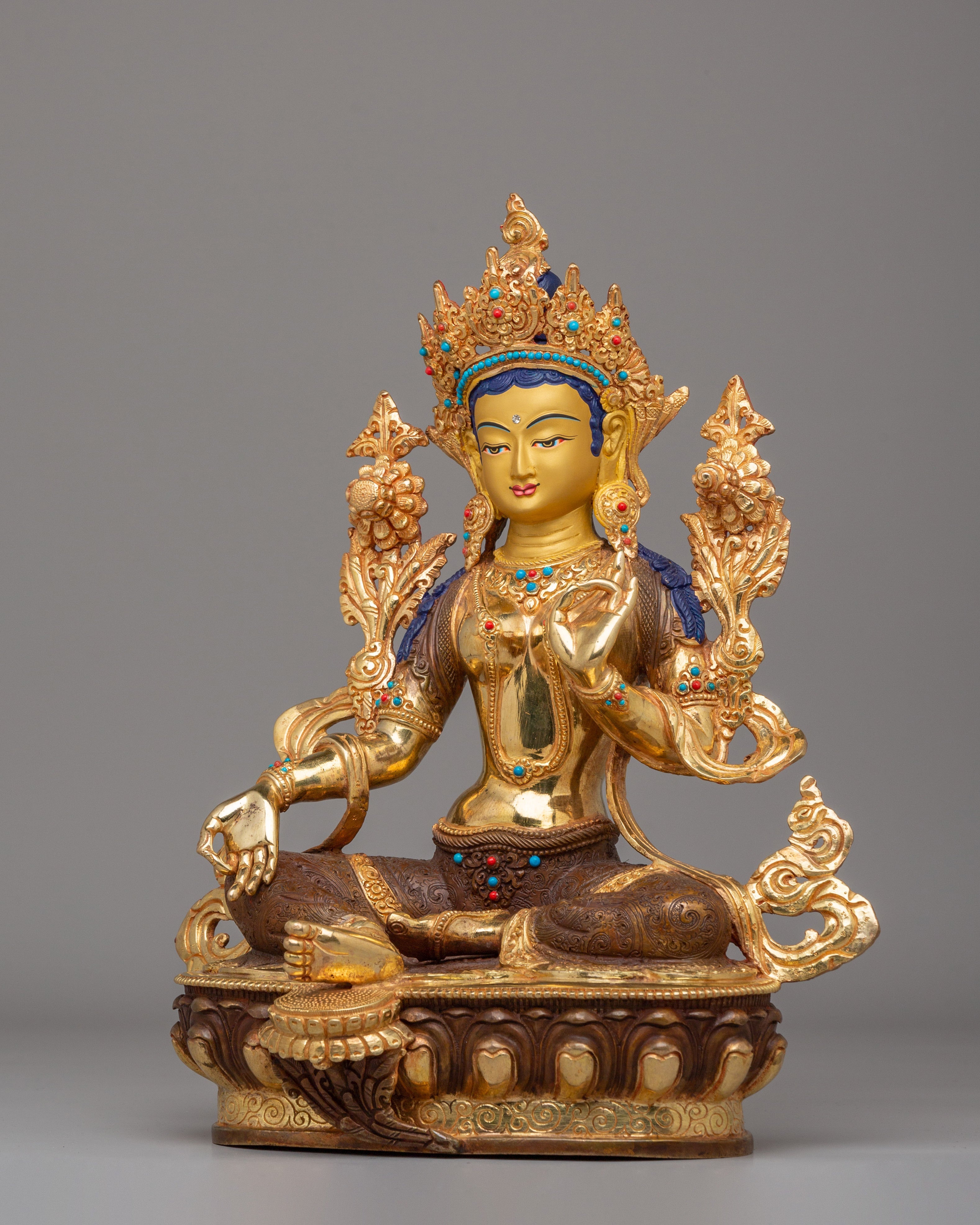 Himalayan Shyama Tara Statue | Green Tara Figurine