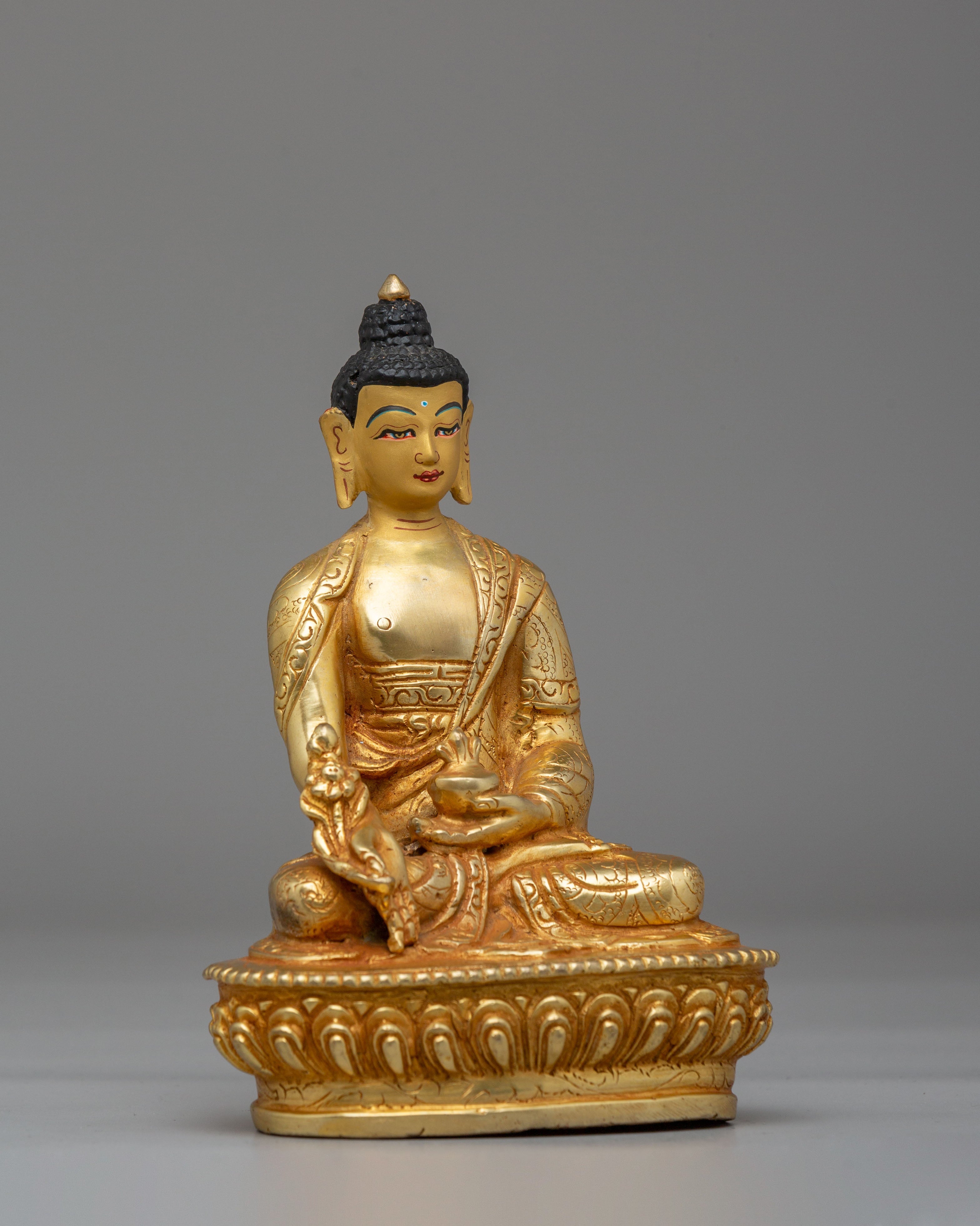 Himalayan Medicine Buddha Statue for Shrine | Tibetan Meditation Spiritual Figurine