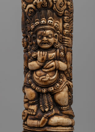 Hand-Carved Mahakala Set | Vajrayana Buddhist Protector Deity