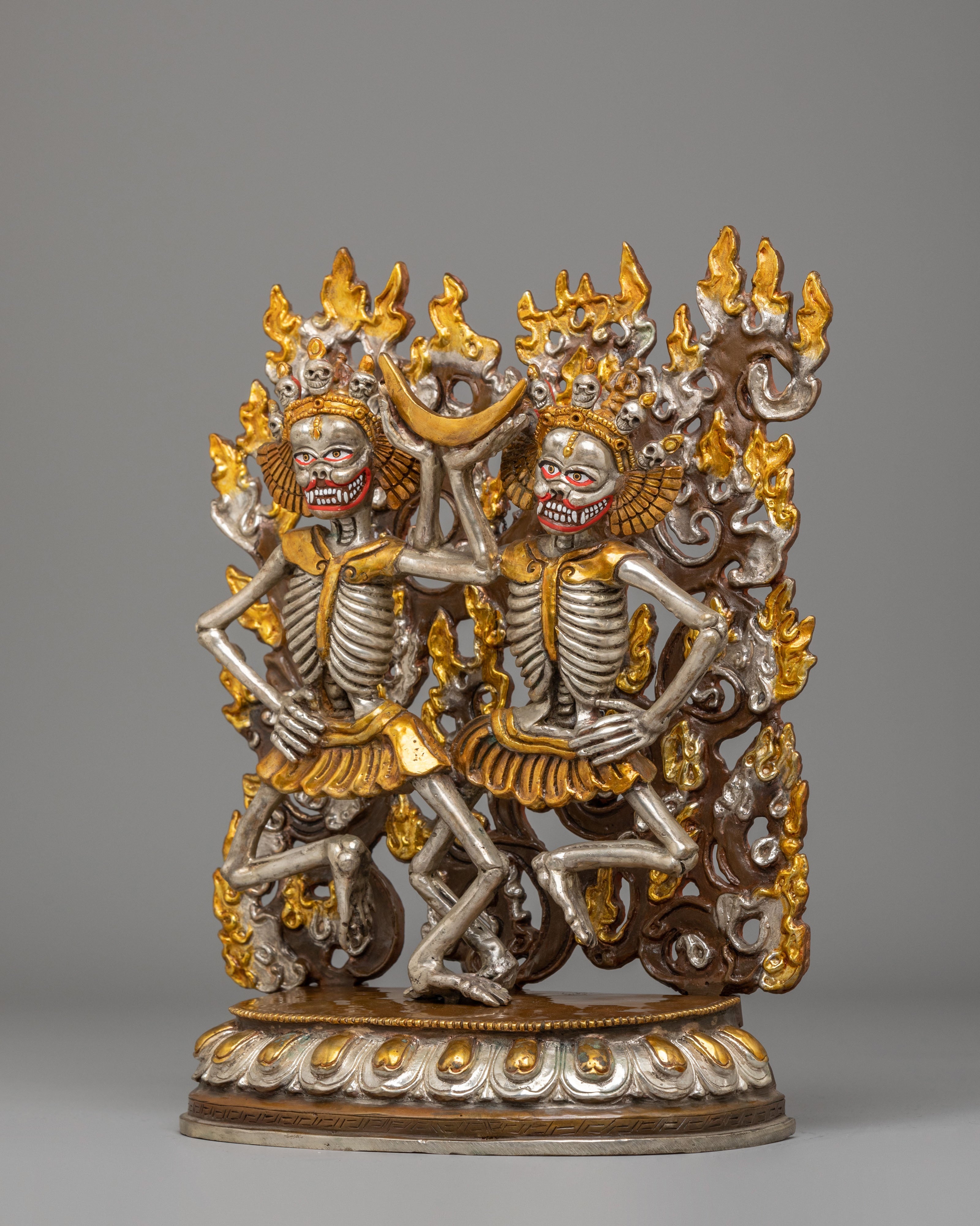 Himalayan Chitipati Sculpture | Guardians of Impermanence and Transformation