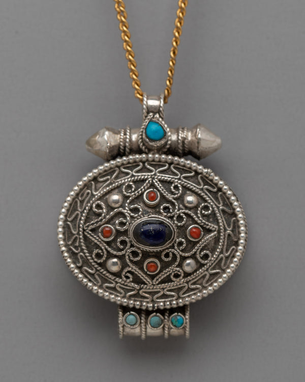 Handcrafted Ghau Prayer Box Pendant