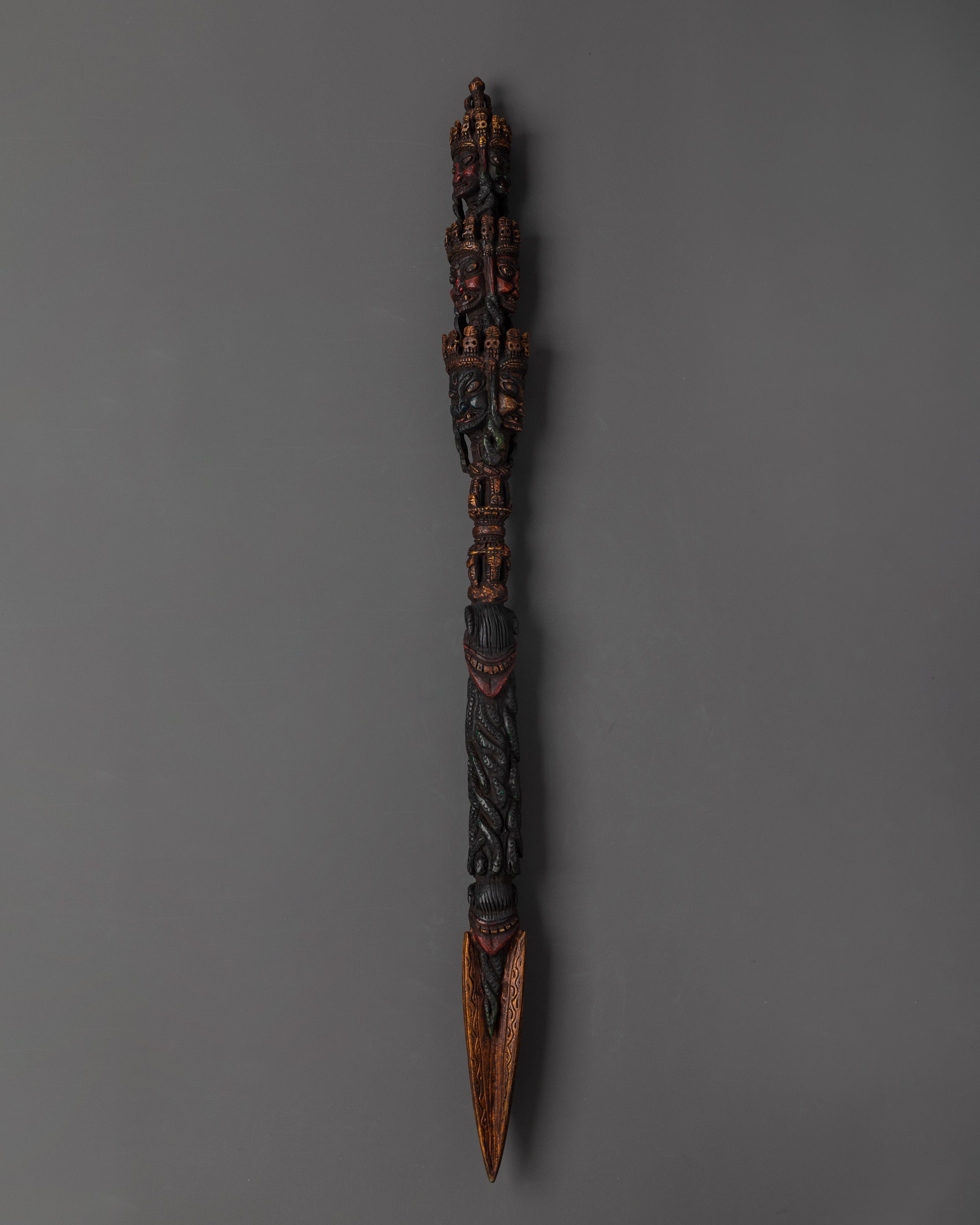 Tibetan Spiritual Phurba Dagger | Handcrafted Copper Ritual Dagger