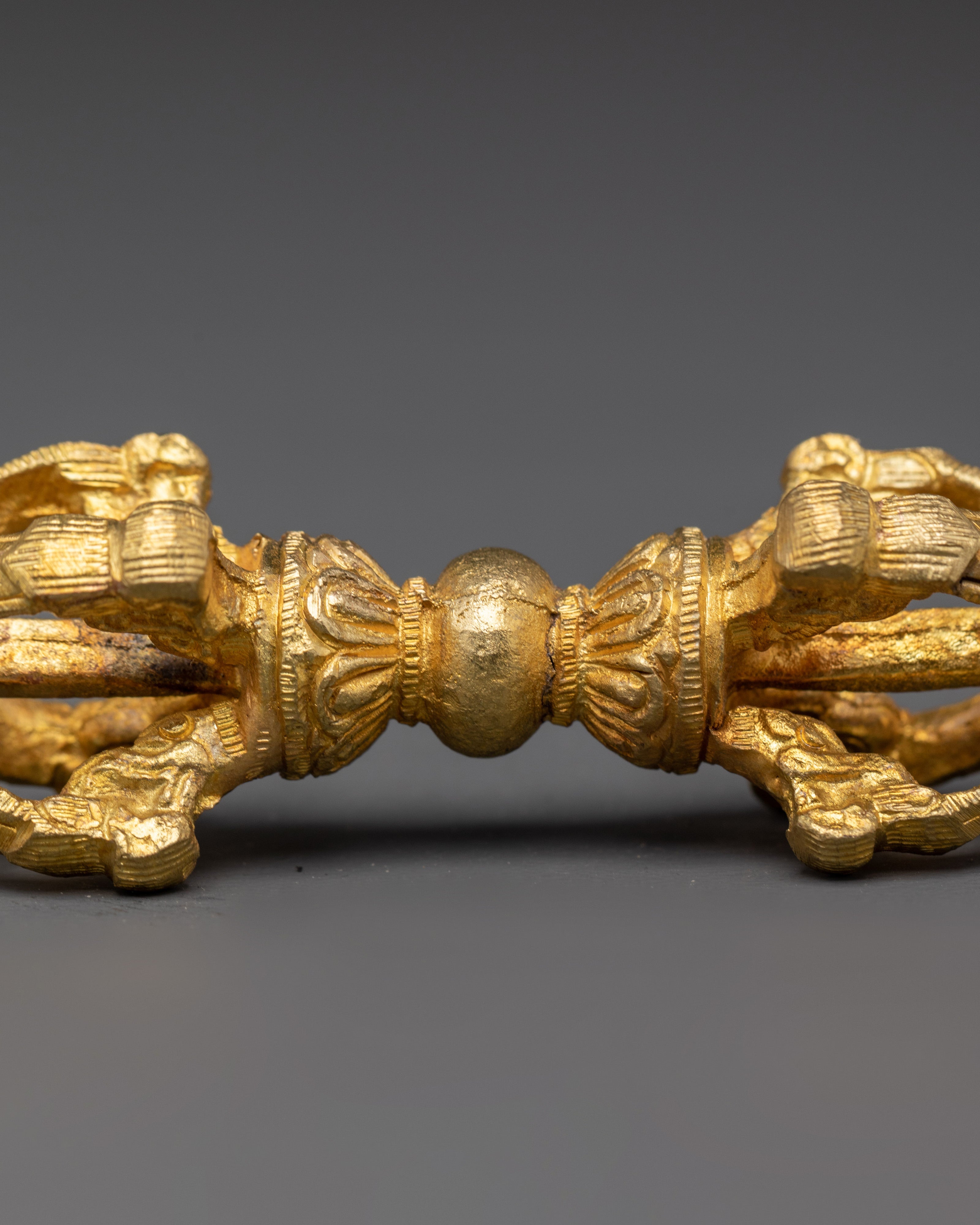 Traditional Ritual Bell and Vajra Set | Brass and Bronze Vajrayana Meditation Tool