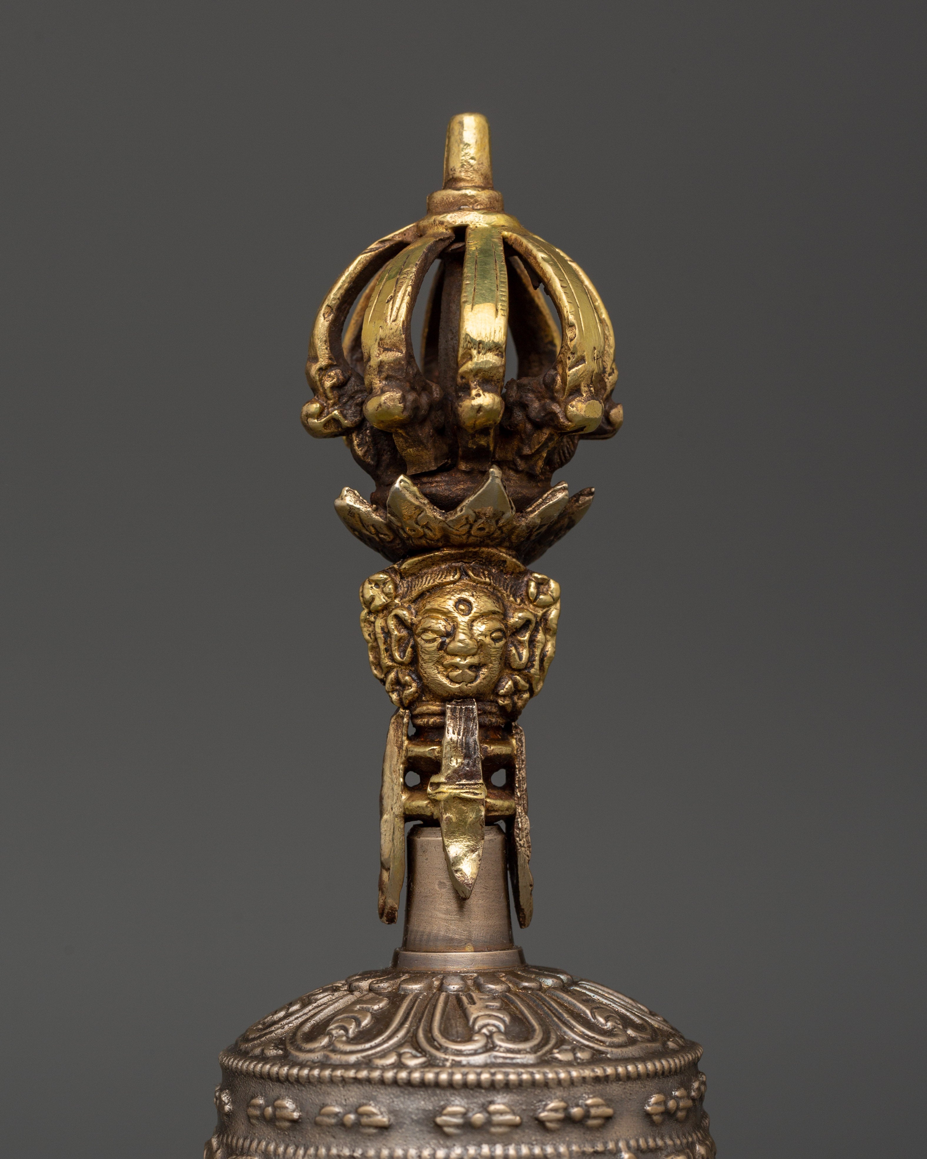 Tantric Vajra and Bell Set | Tibetan Brass Bell & Vajra for Rituals