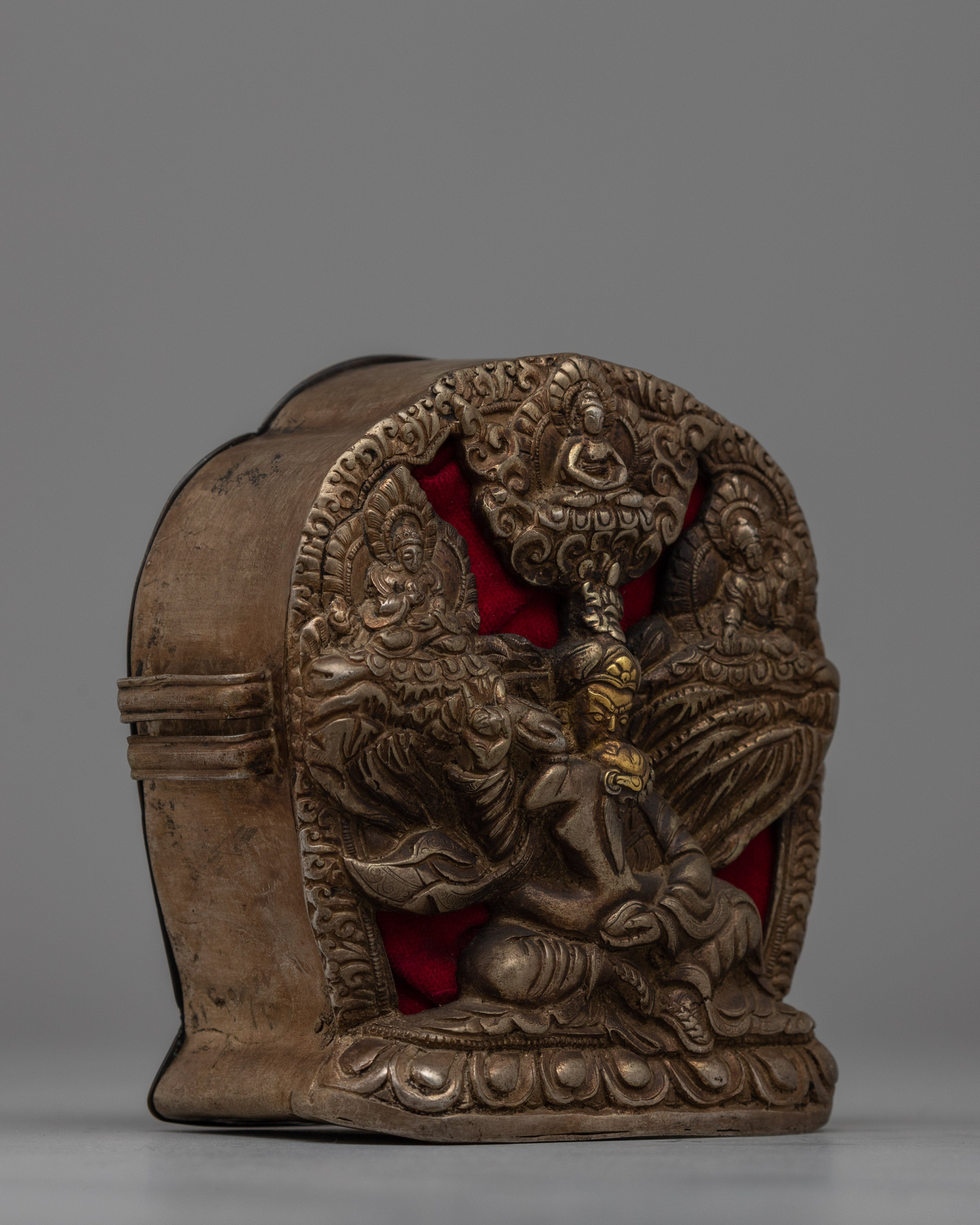 Exquisite Tibetan Ghau Box | Elegant Container for Ritual Offerings