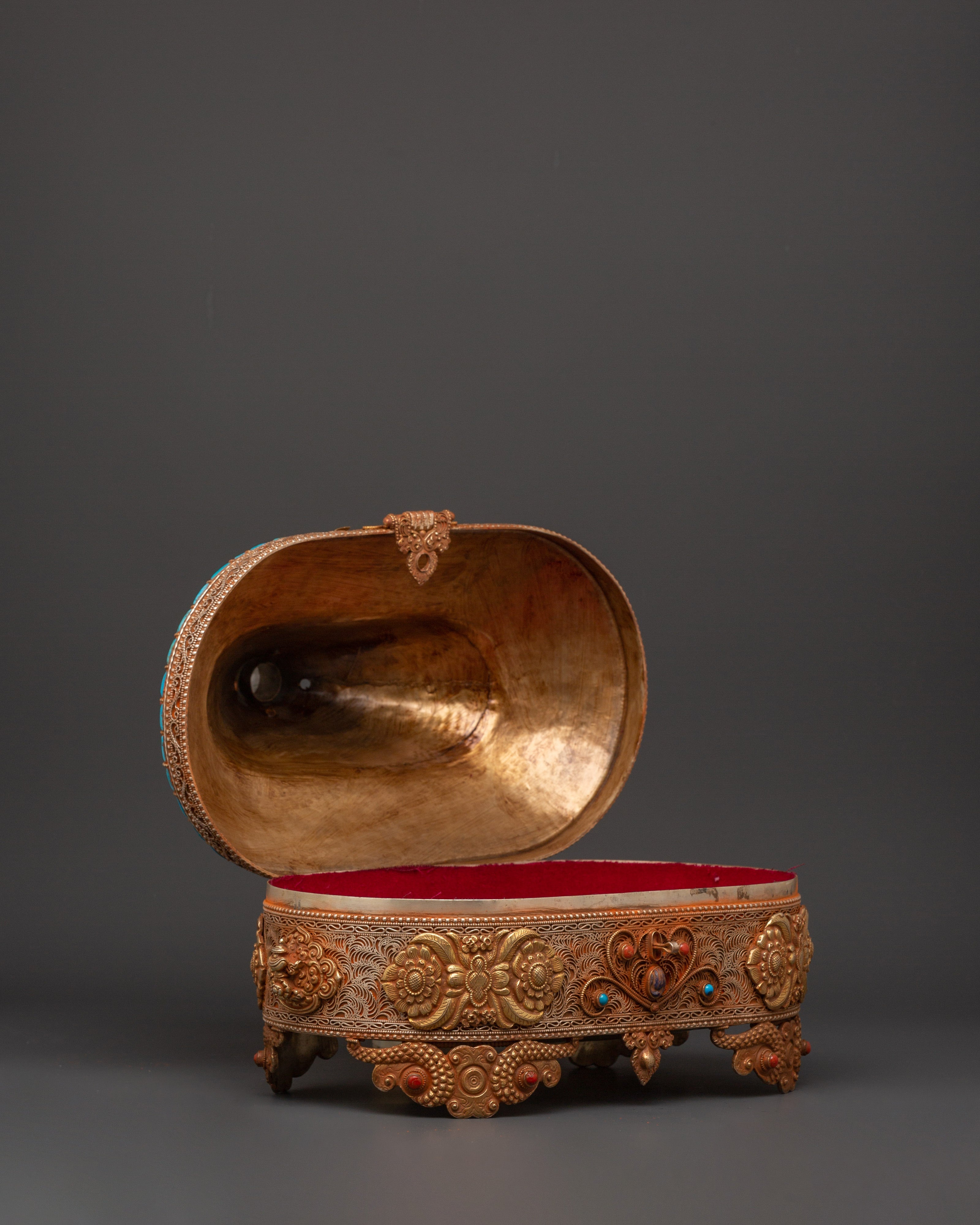 Copper & Gold-Plated Treasure Box | Handcrafted Keepsake Storage