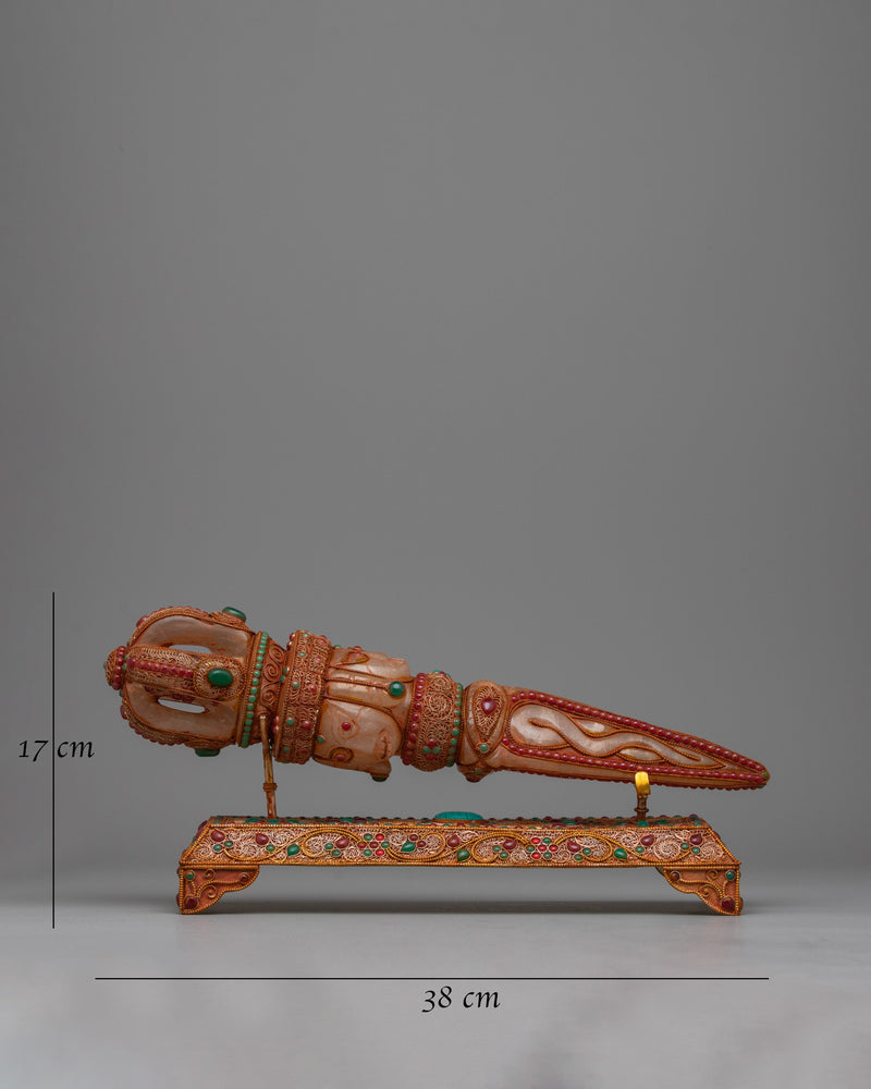 Tibetan Phurba with Stand | Unique Spiritual Tool for Rituals and Home Decor