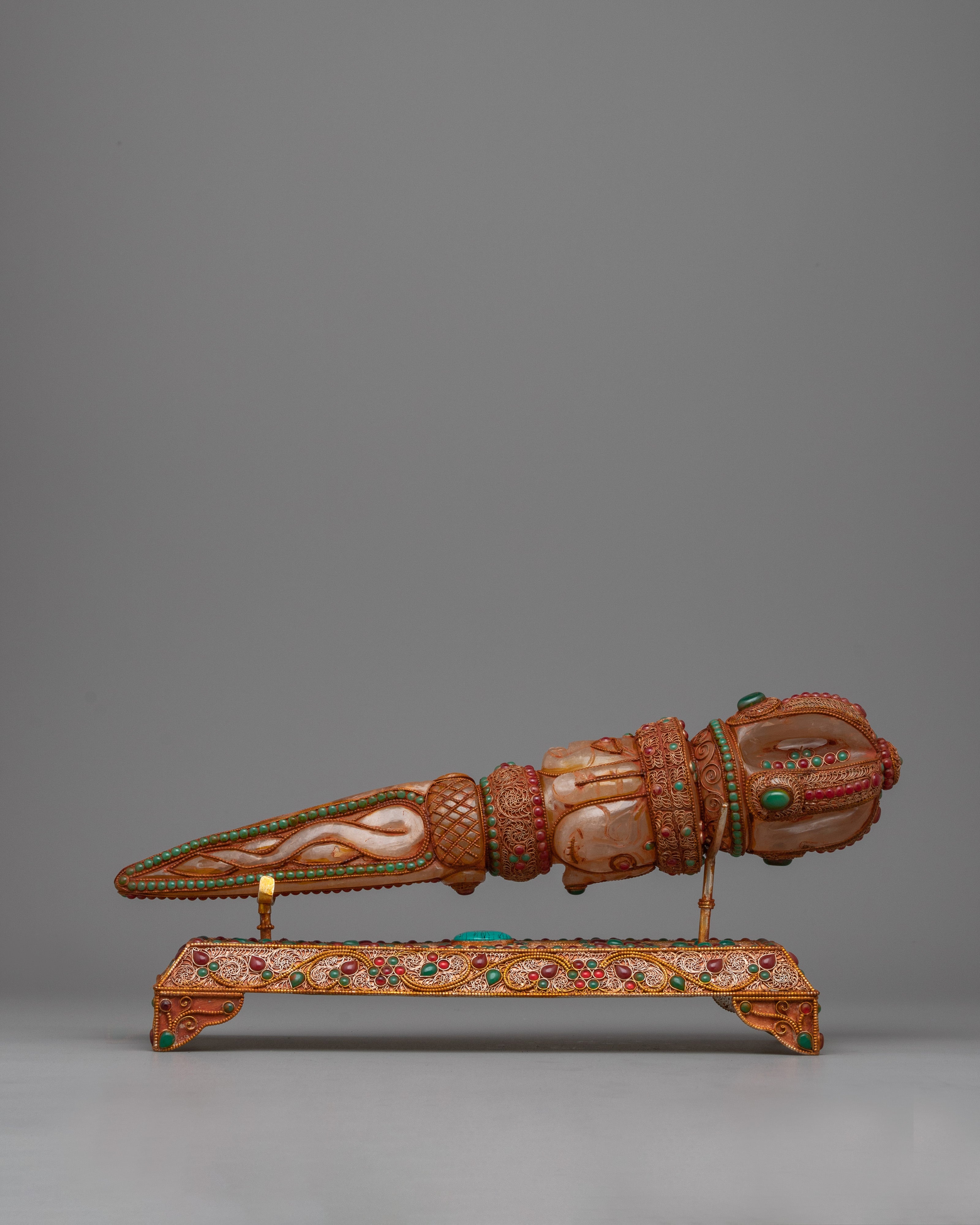 Tibetan Phurba with Stand | Unique Spiritual Tool for Rituals and Home Decor