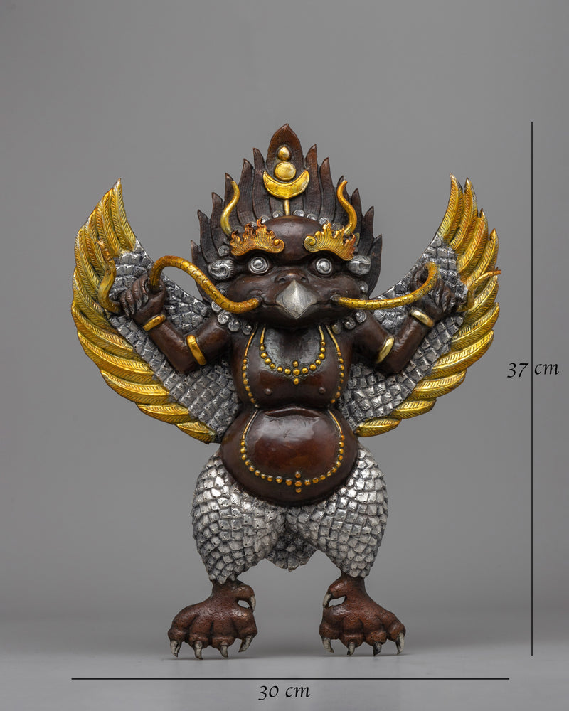 Tibetan Garuda Wall Decor | Intricate Metal Art Symbolizing Power and Freedom