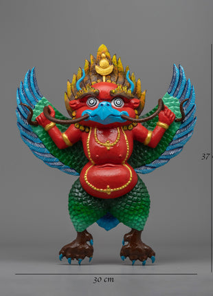 Garuda Protector Statue | Hand-Carved Decorative Sculpture for Altar Use