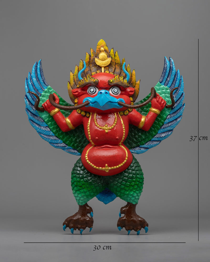 Garuda Protector Statue | Hand-Carved Decorative Sculpture for Altar Use