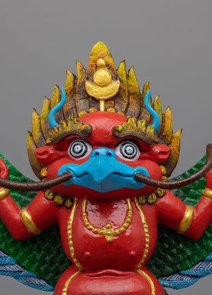 Garuda Protector Statue | Hand-Carved Decorative Sculpture for Altar Use