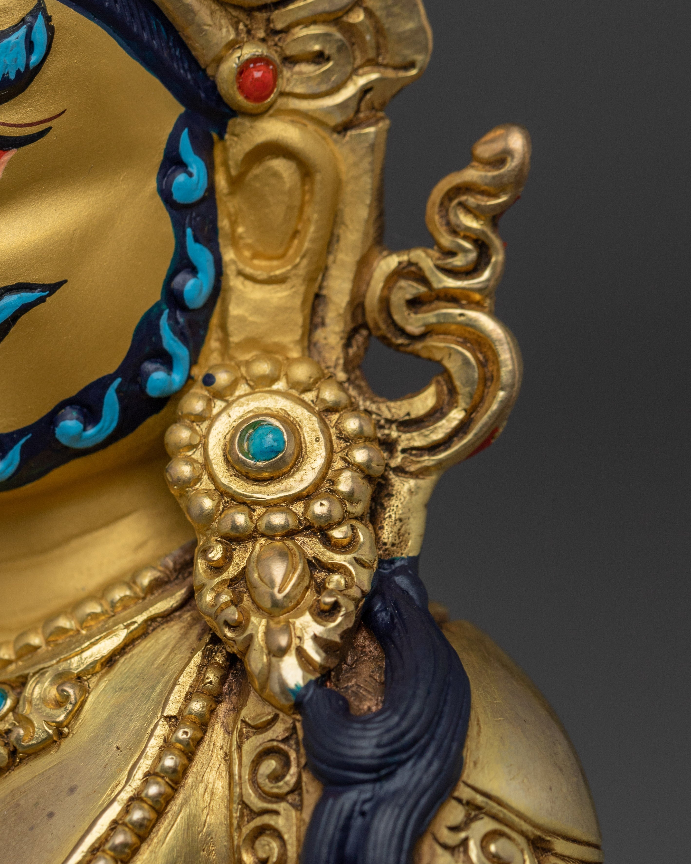 Dzambhala statue with a Copper Body | Buddha of Wealth and Prosperity