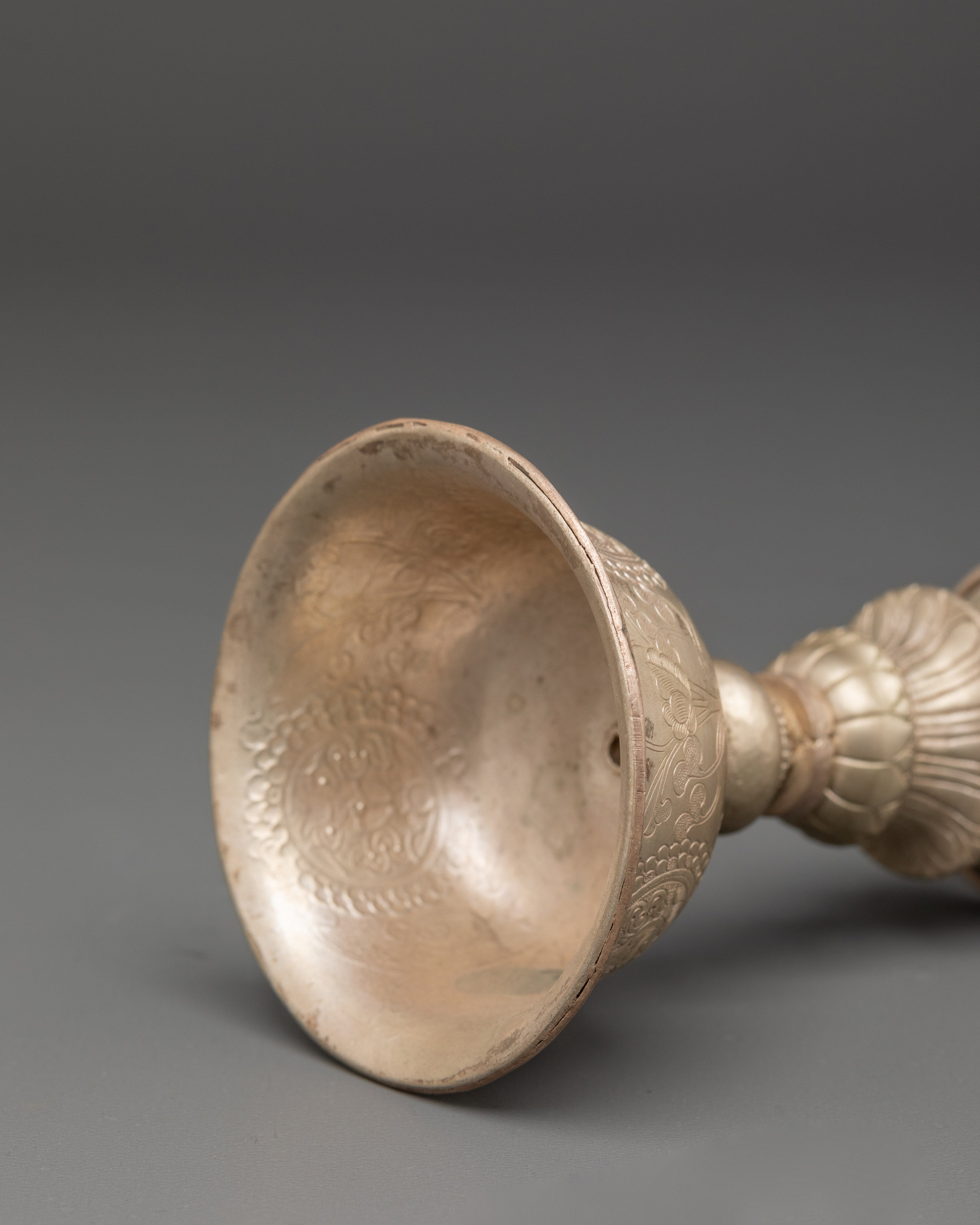Copper And Silver Plated Butter Lamp | A Sacred Light Offering for Your Home