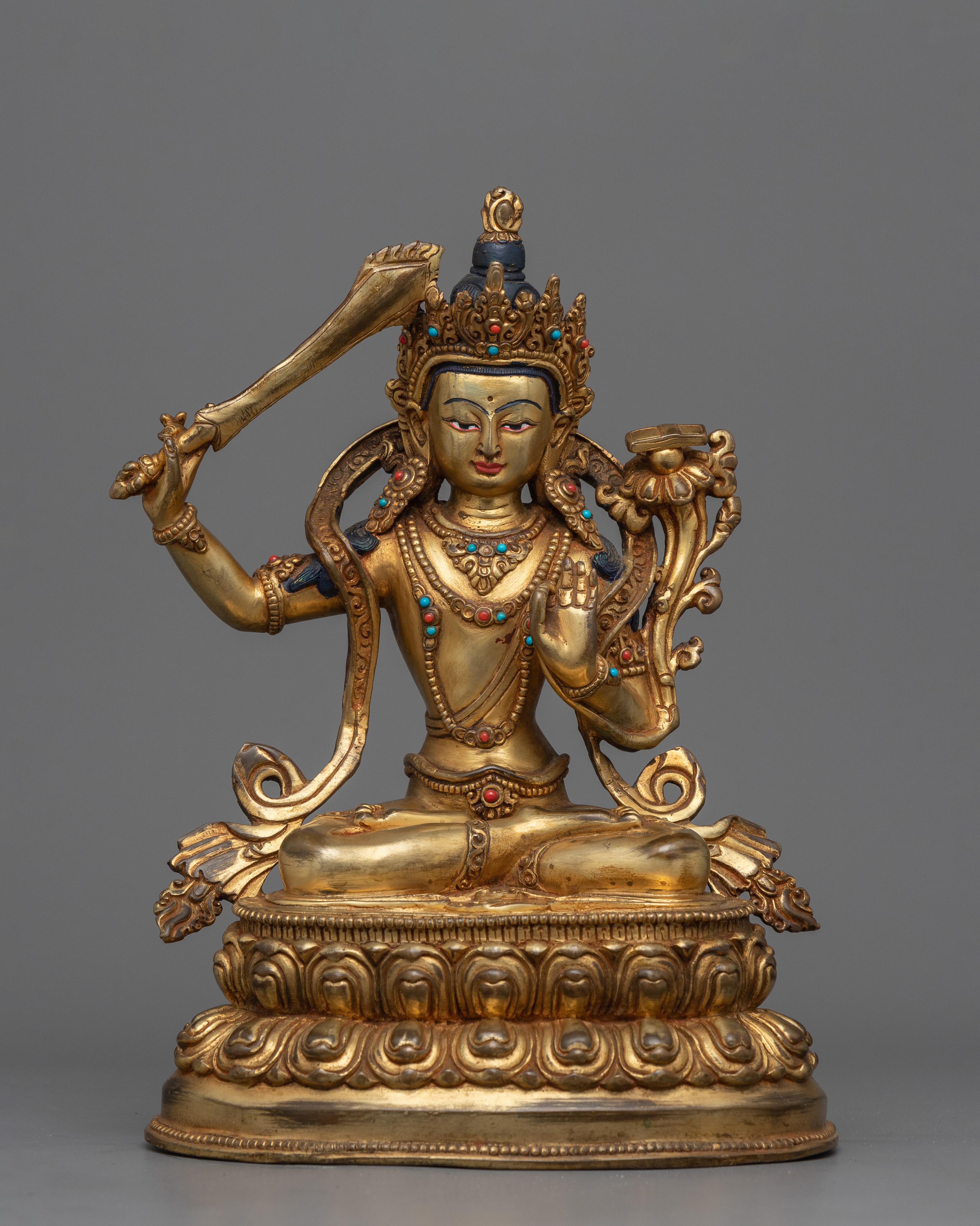 9.4" Manjushri Statue 