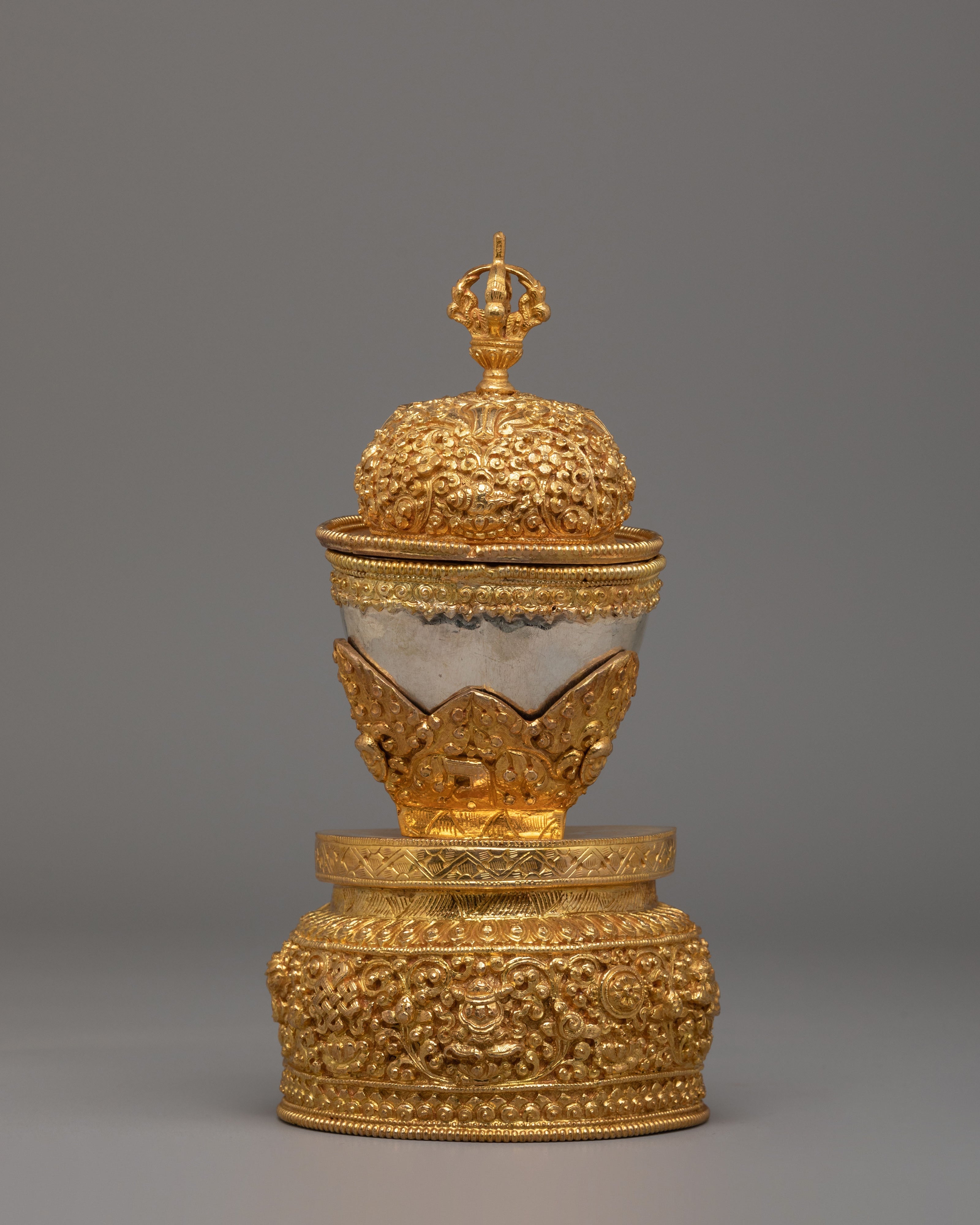Spiritual Kapala Meditation Set | Tibetan Buddhist Ritual Offering Vessel