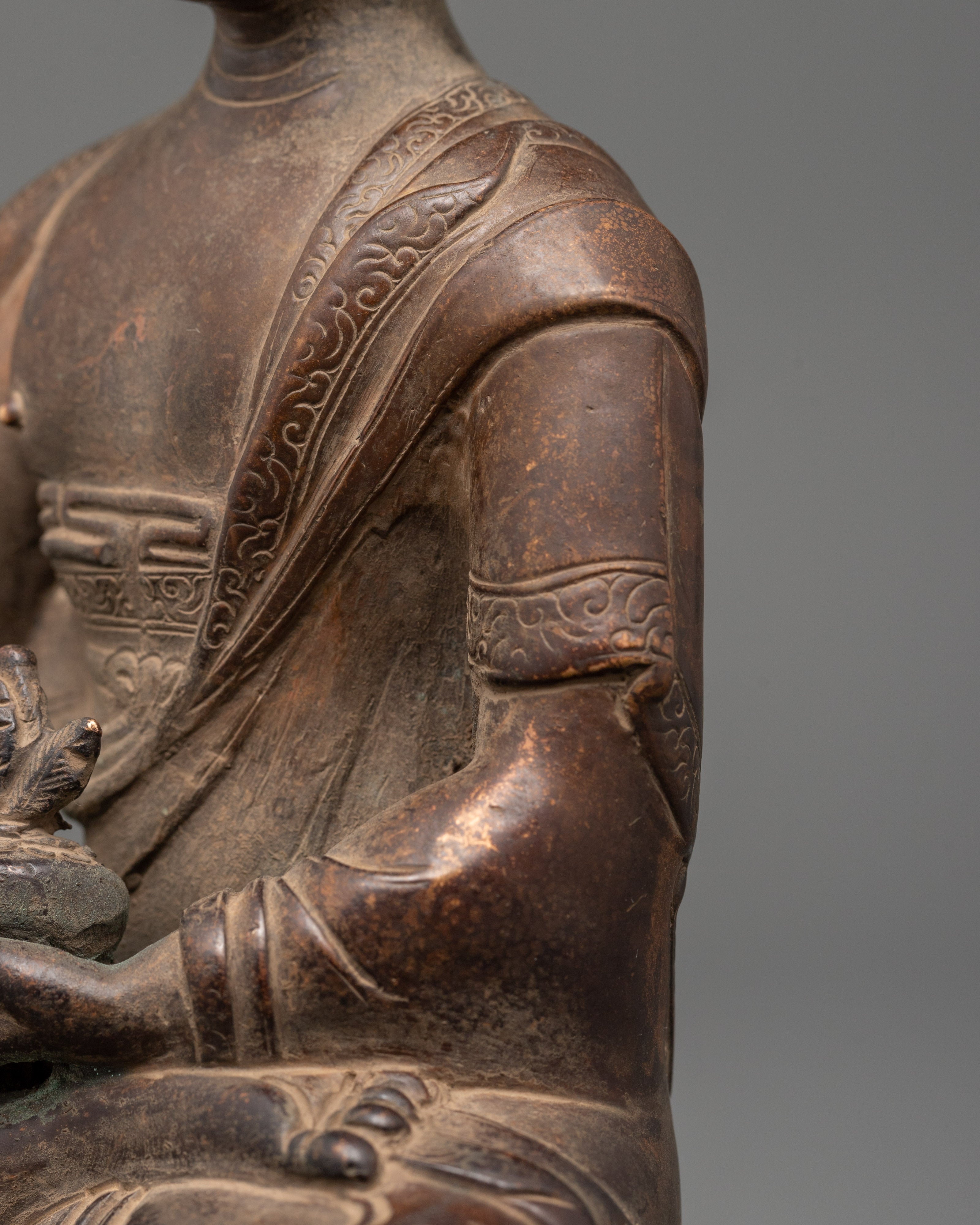 Oxidized Copper Medicine Buddha Statue | Symbol of Healing & Compassion