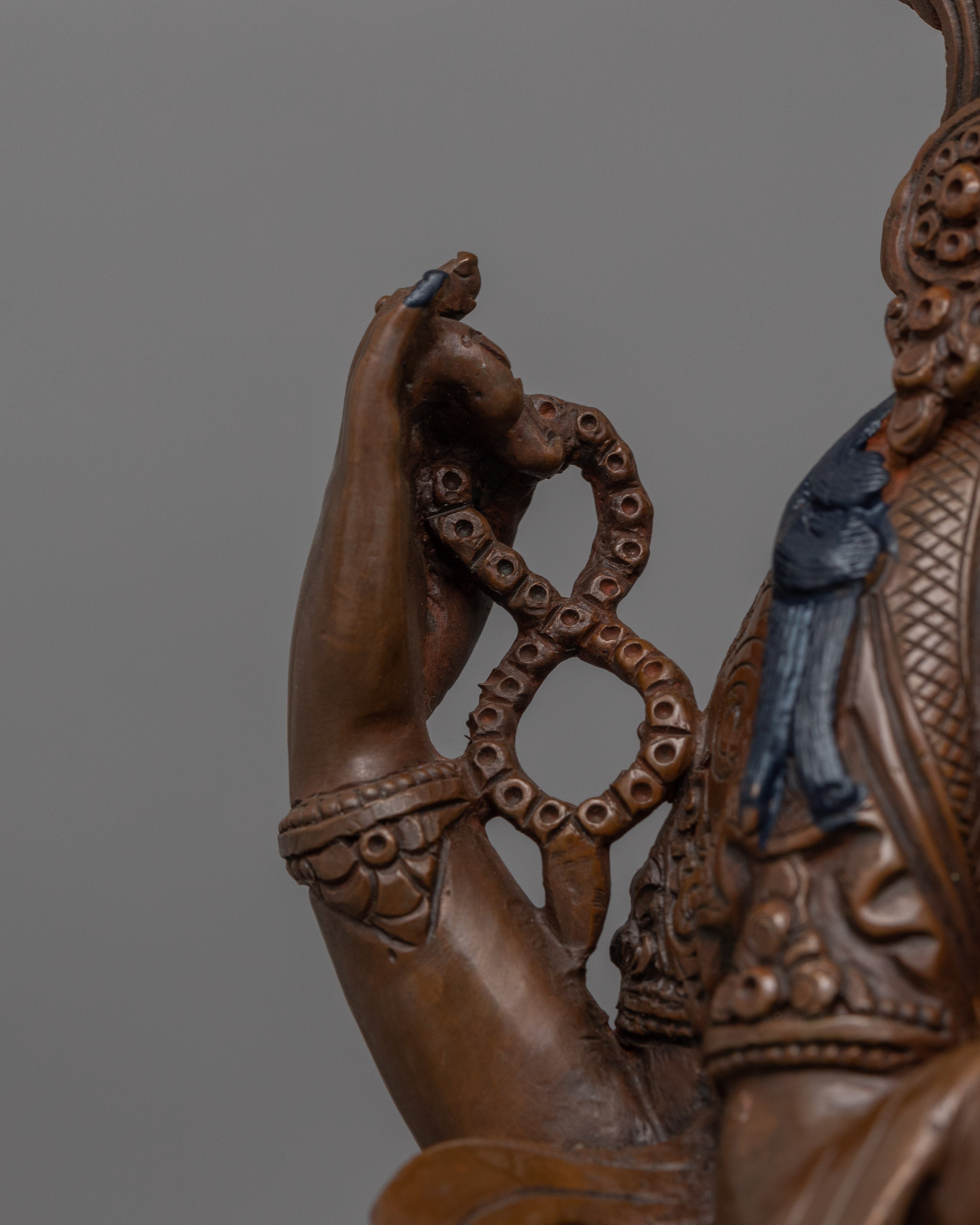 Handmade Oxidized Body Chenrezig Statue | Avalokitesvara Sacred Altar Decor