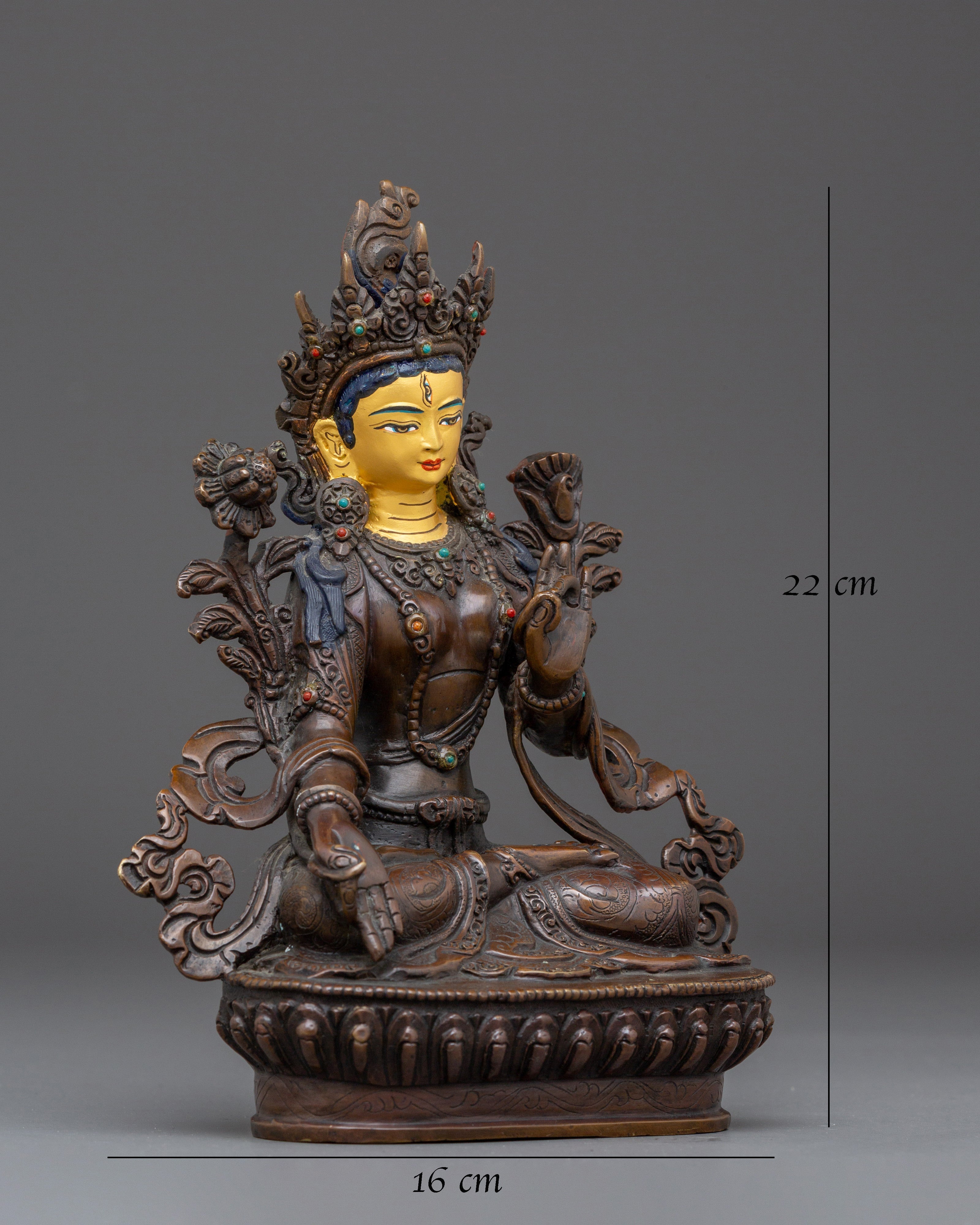 Statue of White Tara: Tibetan Healing Goddess