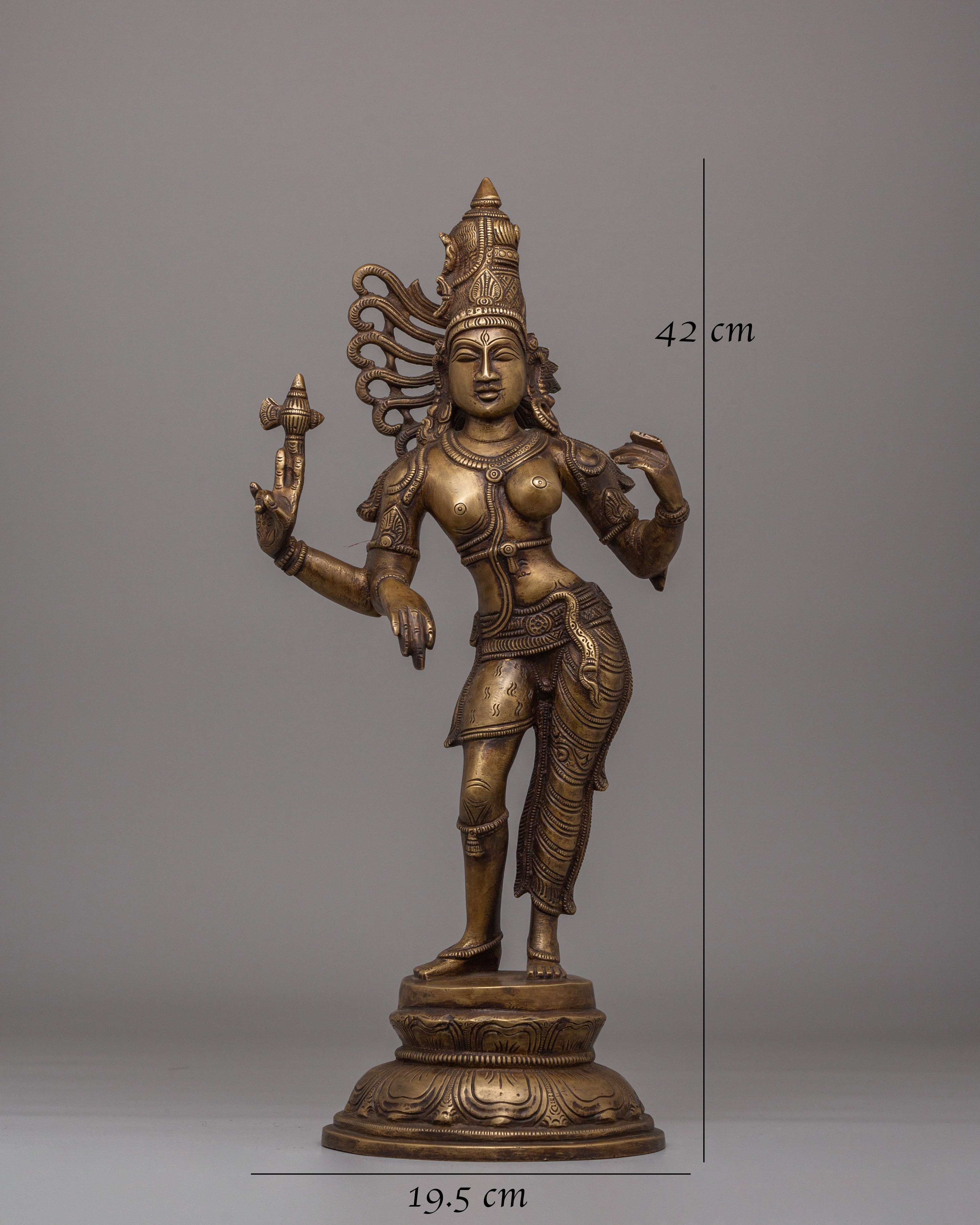 Handmade Ardhanarishvara Statue | Divine Union of Shiva & Shakti