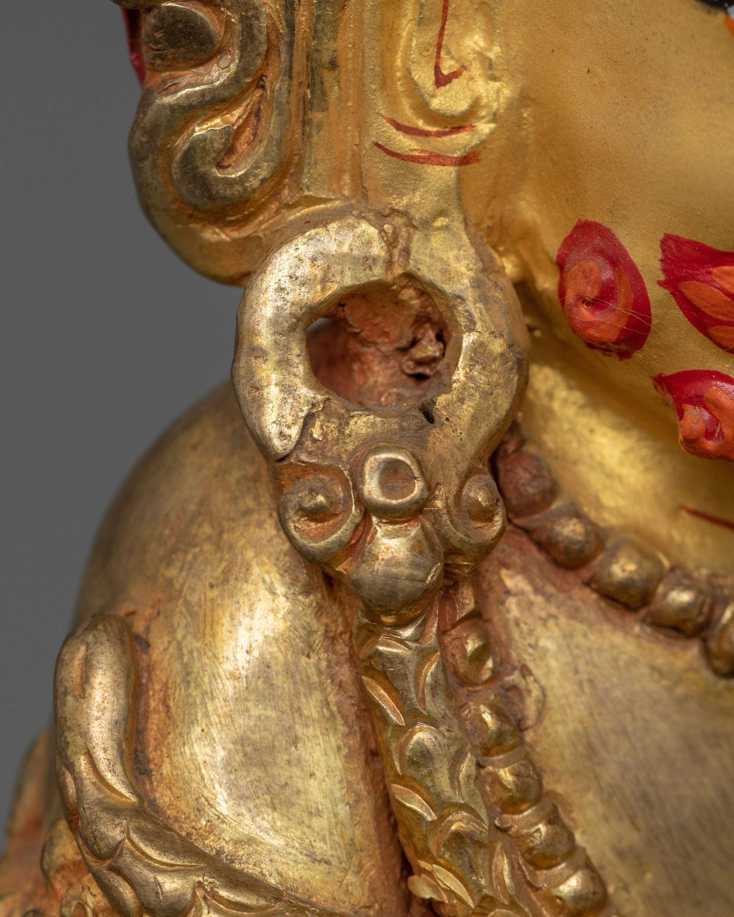 24K Gold Black Dzambhala Sculpture | Buddhist Protector of Wealth and Harmony