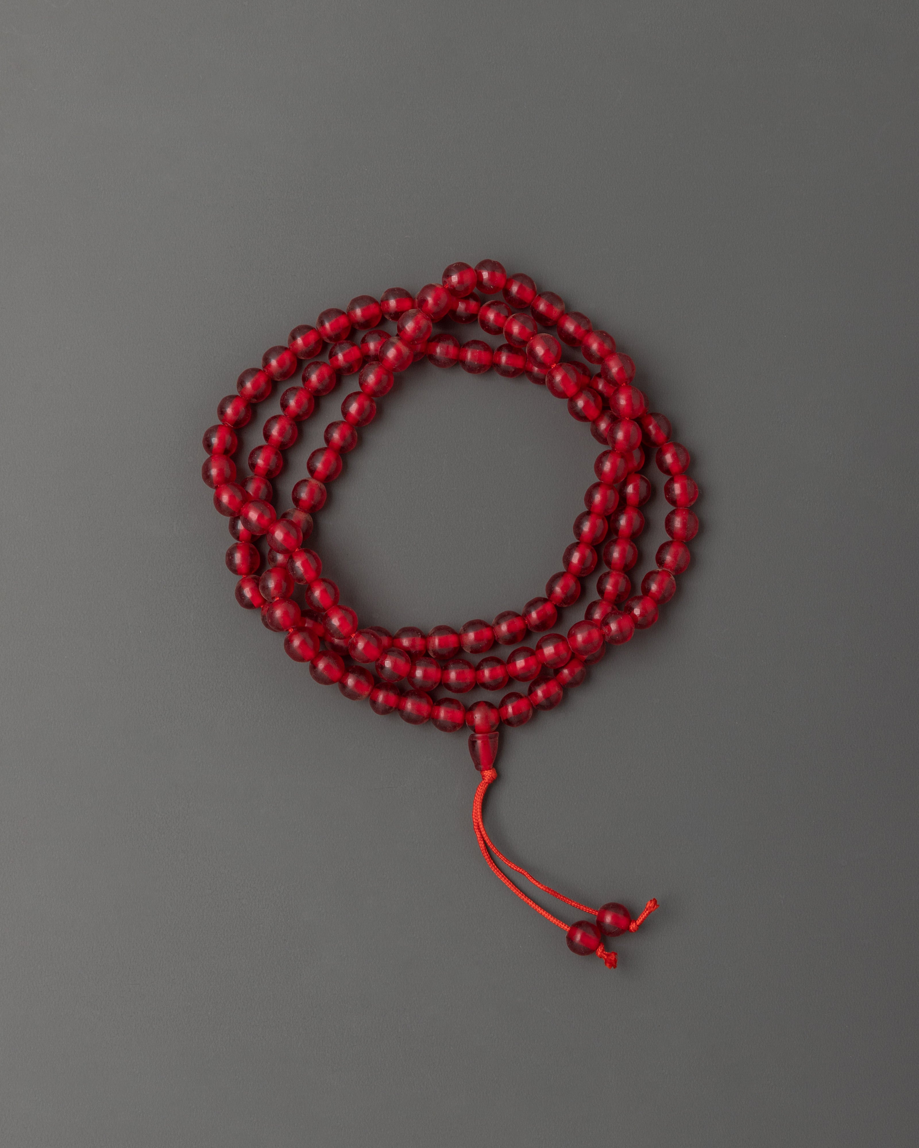 Artificial Ruby Mala for Meditation | Traditional Craft