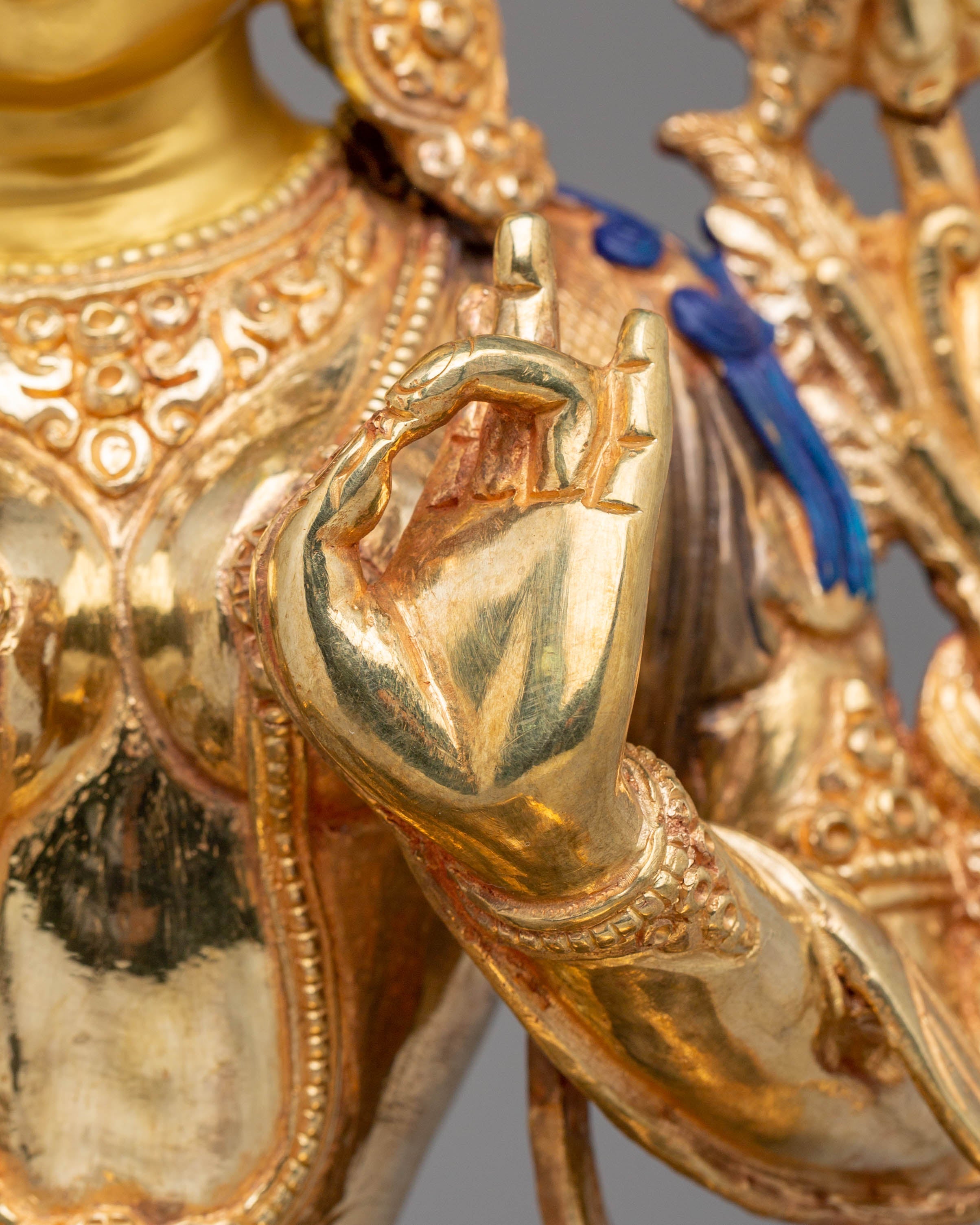 Green Tara Handmade Copper Statue | Divine Protector for Spiritual Growth