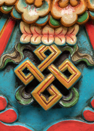Shakyamuni Buddha Wall Hanging with Auspicious Symbols | The Awakened One