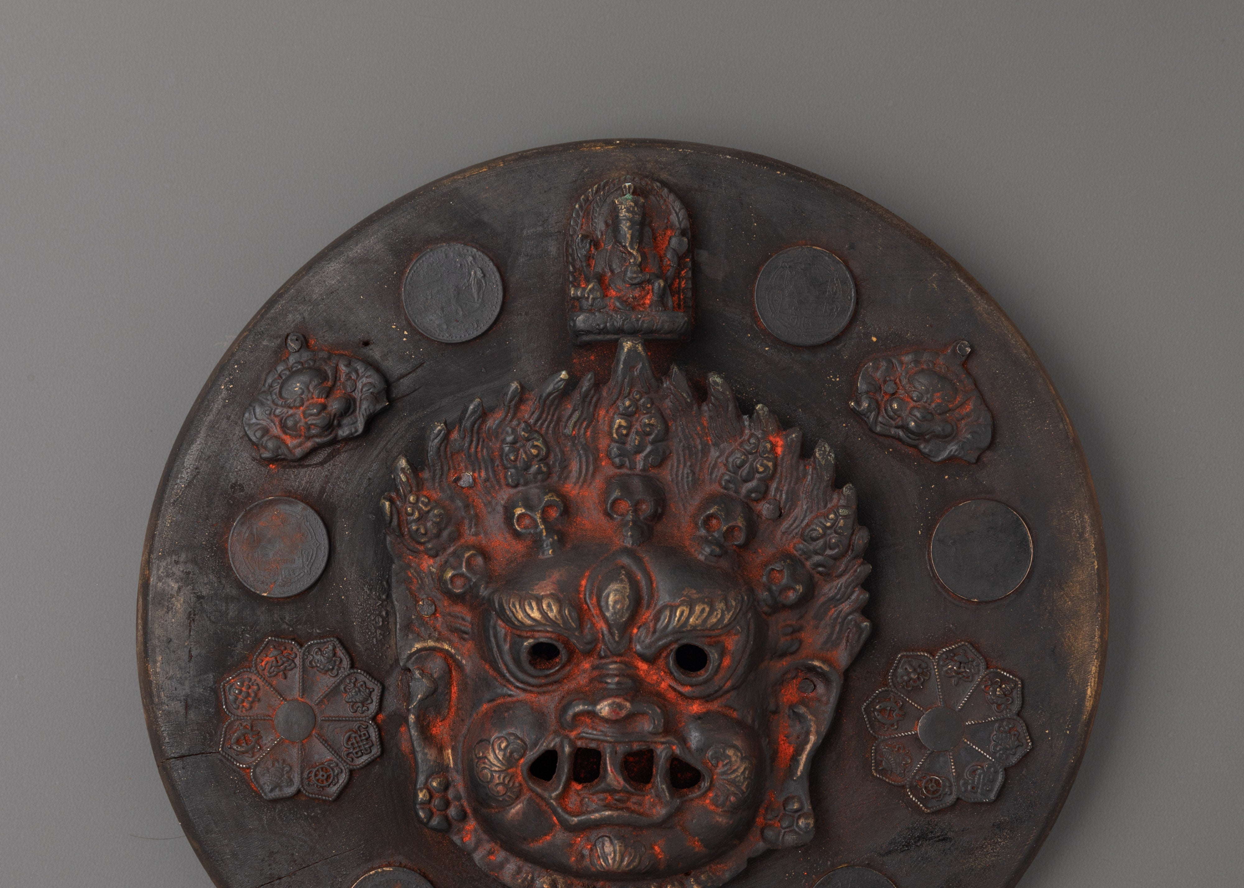 Spiritual Wooden Wall Hanging | Mahakala Wall Decor