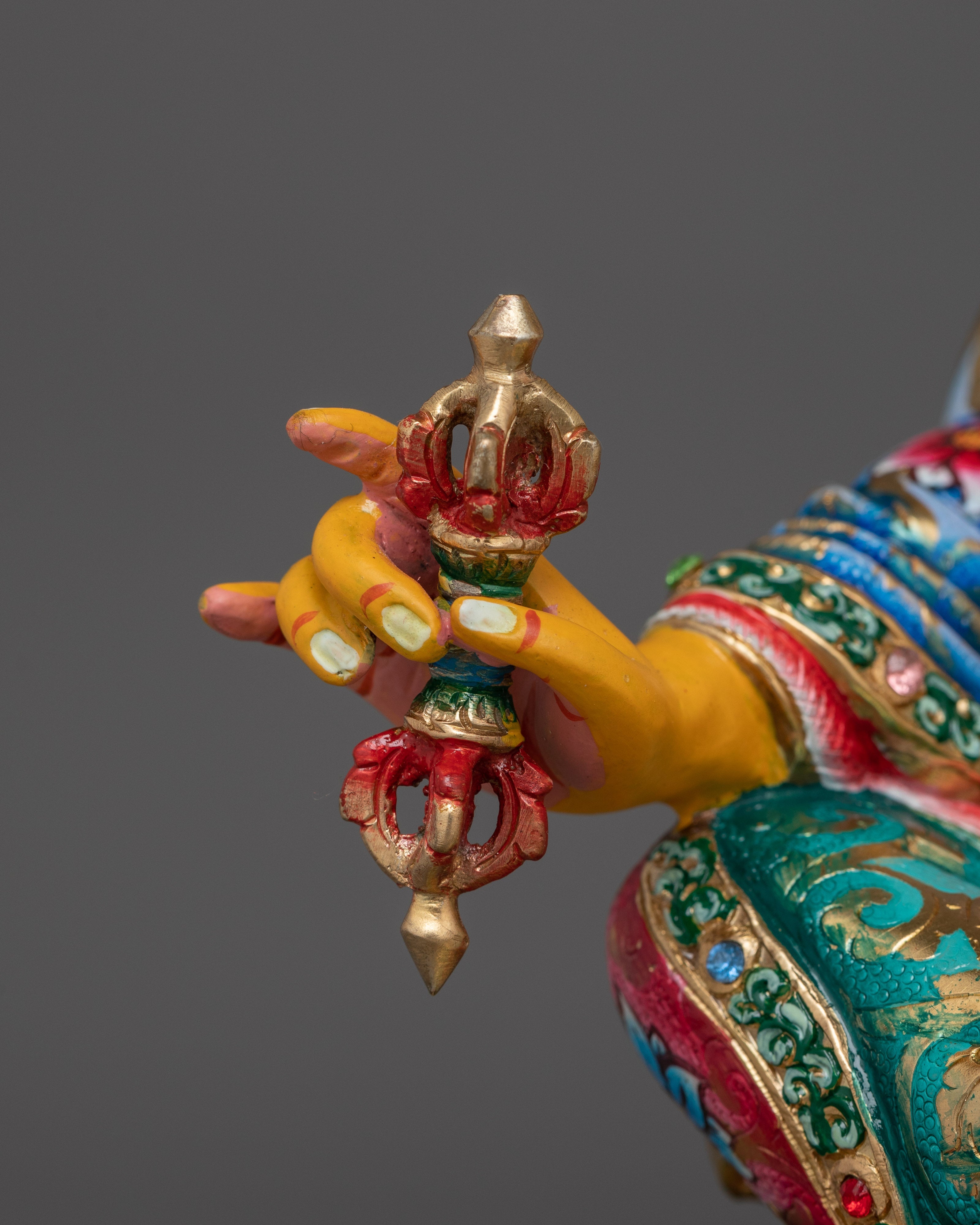 Tibetan Buddhist Master Guru Padmasambhava Sadhana Statue | Guru Rinpoche Art for Spiritual Practices