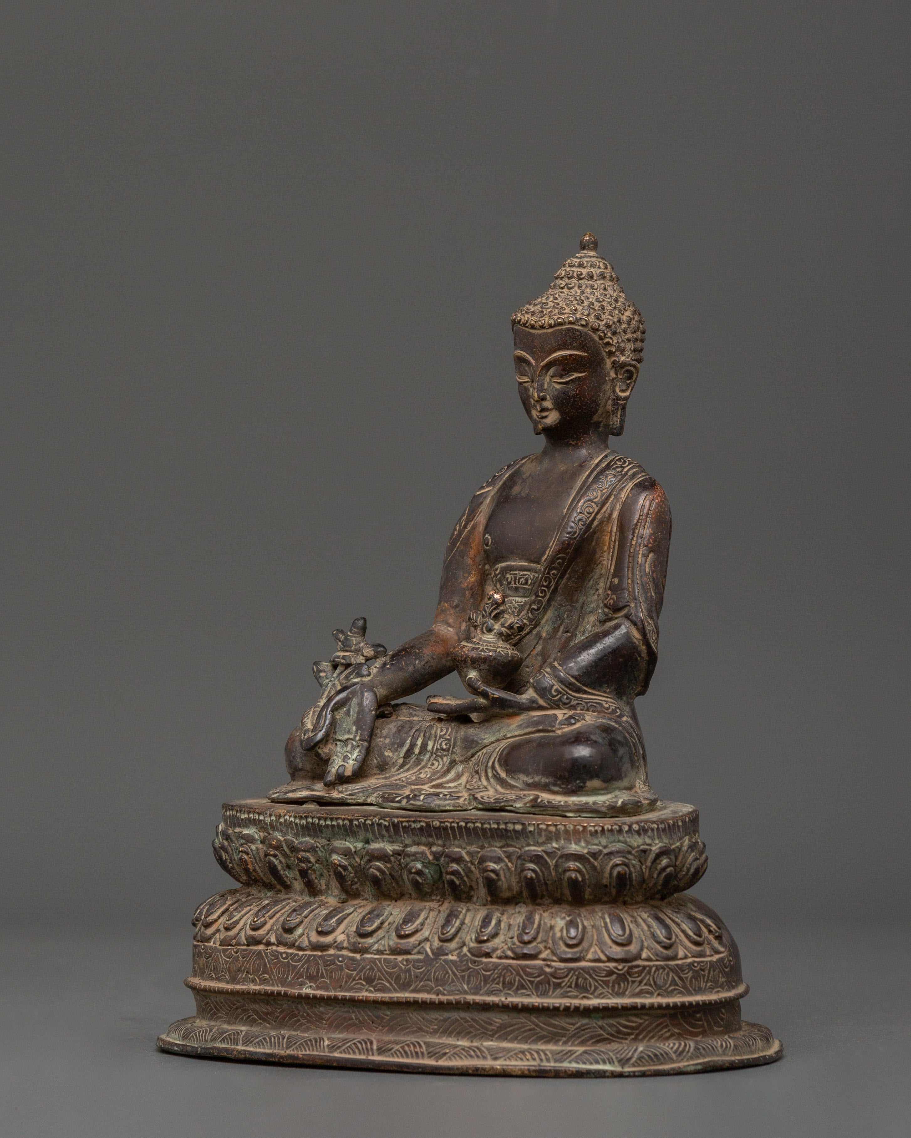 Sacred Statue of Healing Buddha | The Compassionate Healer