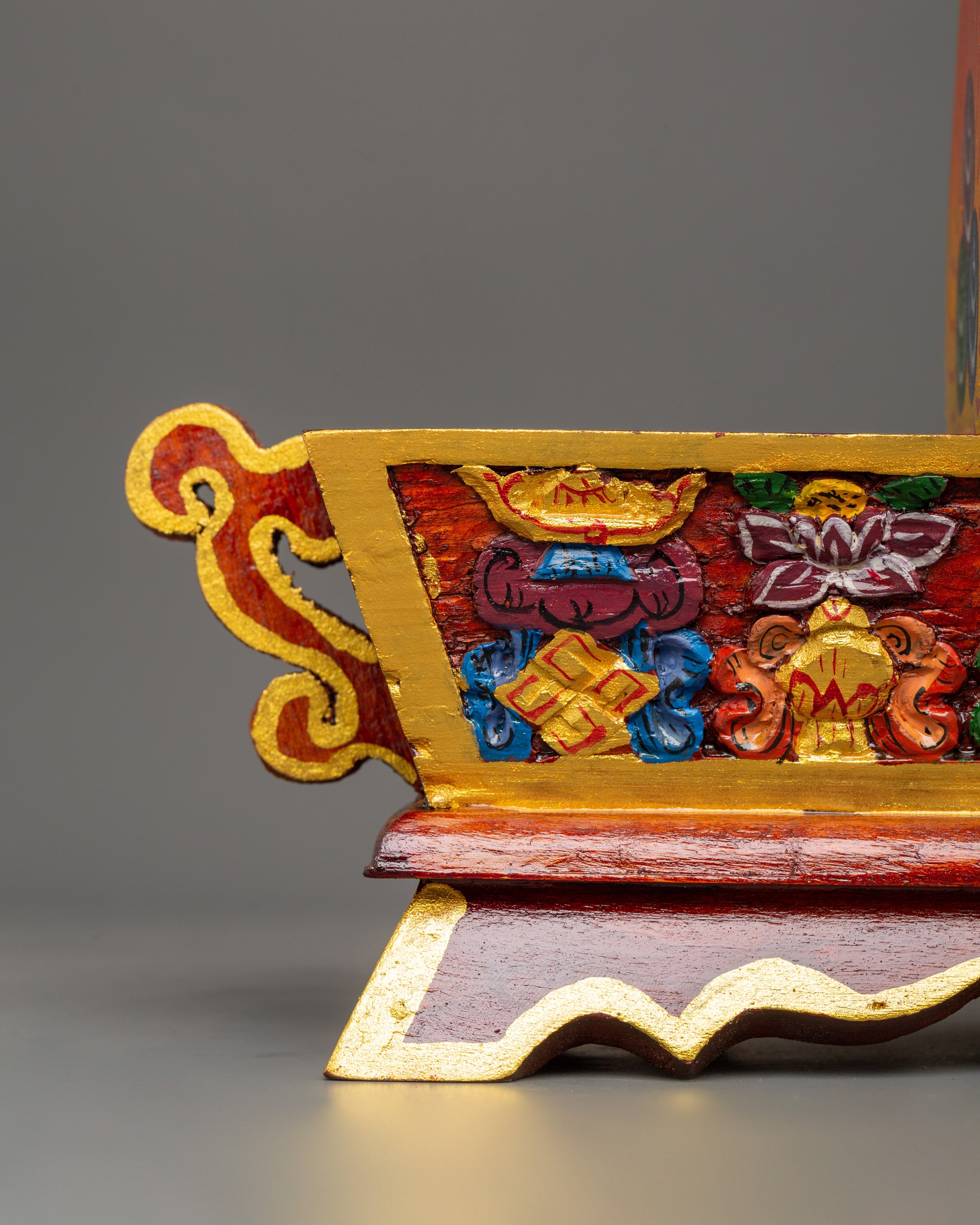 Wooden Box with Traditional Motifs | Spiritual Storage Chest
