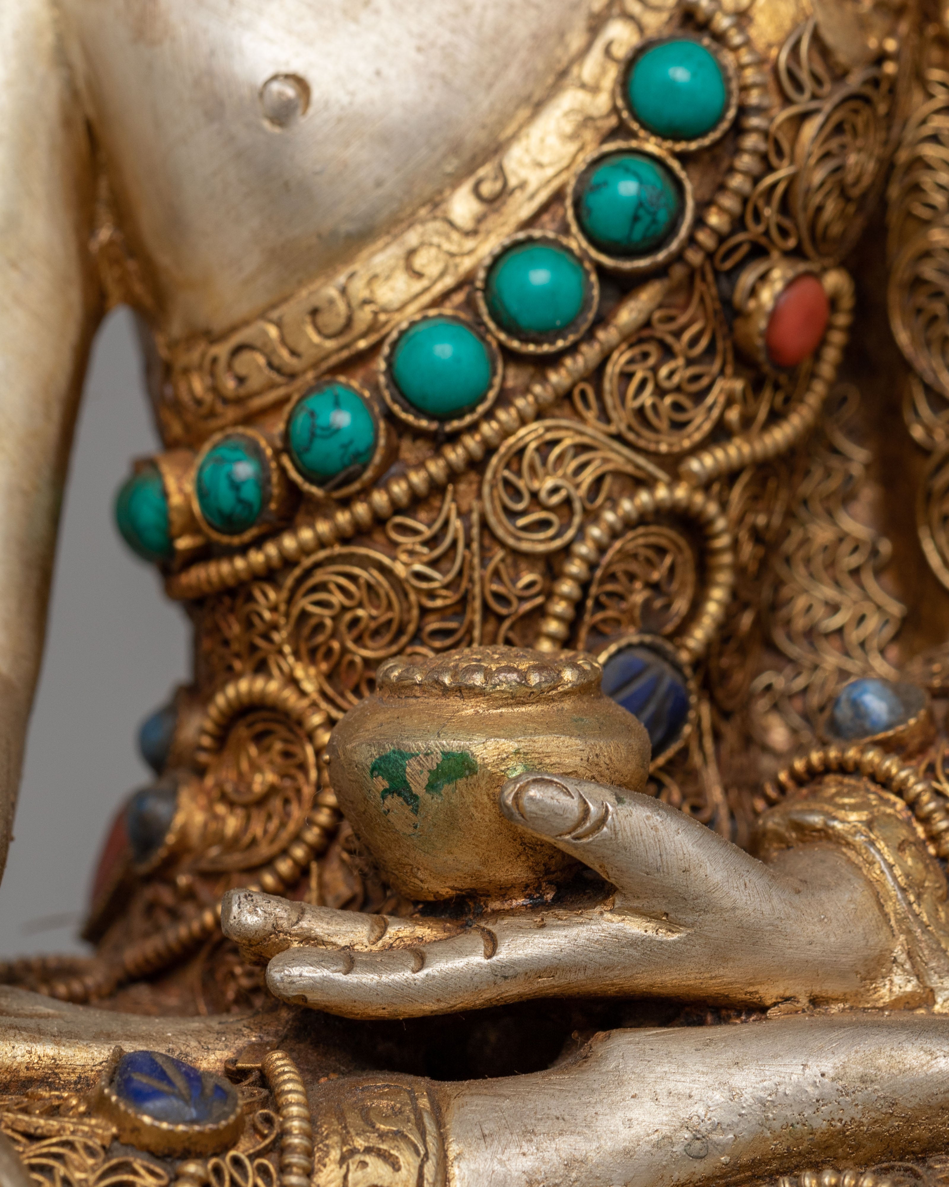 Gemstone Shakyamuni Buddha Statue | Spiritual Home Decor
