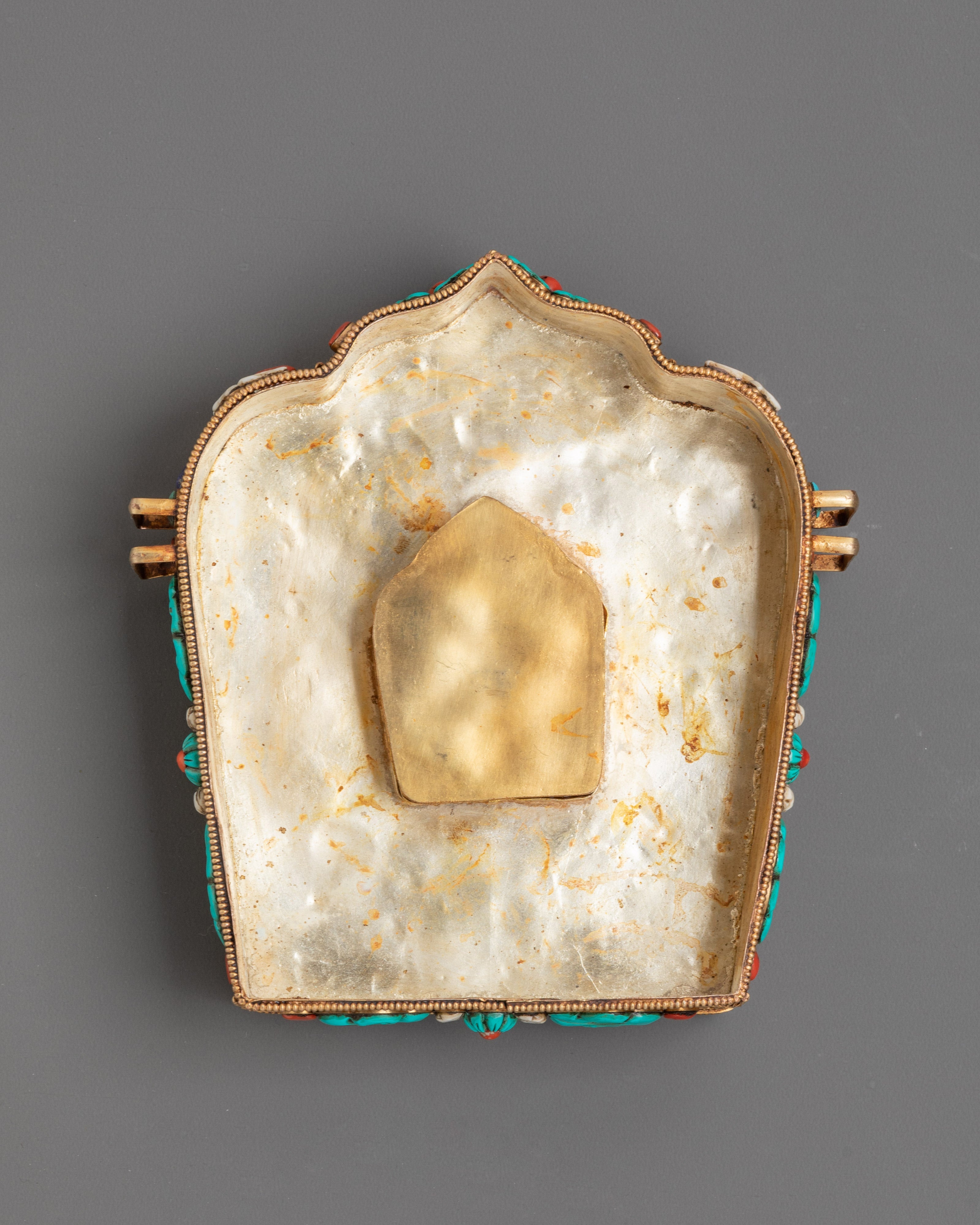 Ghau Box with Green Tara Figure | Sacred Tibetan Altar Decor