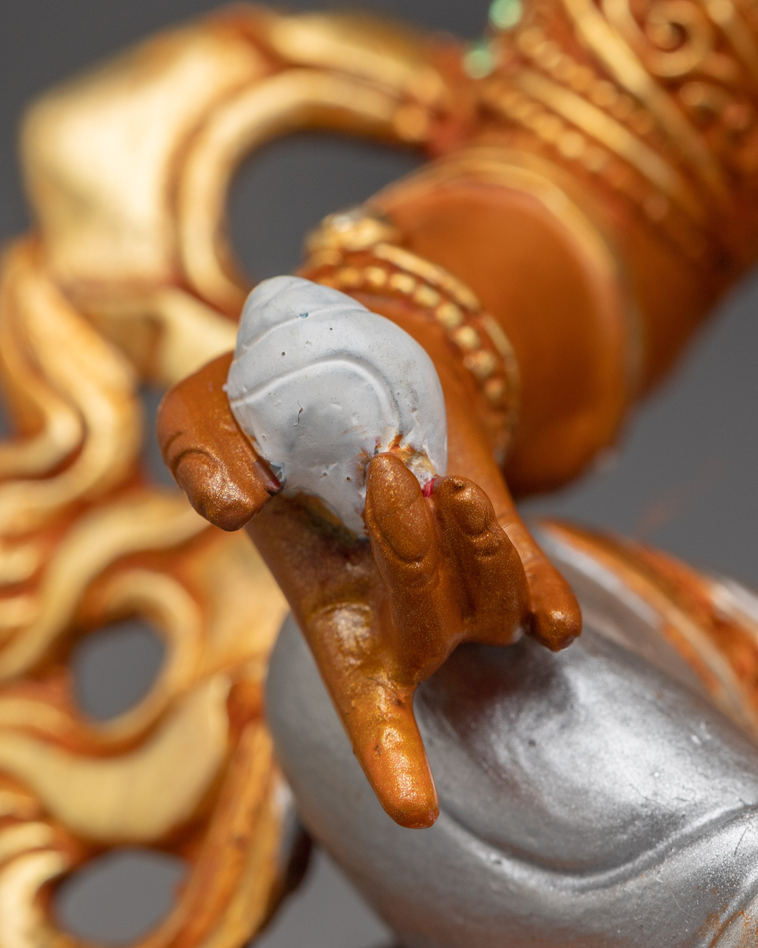 Copper Gold Plated Dzambhala Statue | Wealth Deity Sculpture