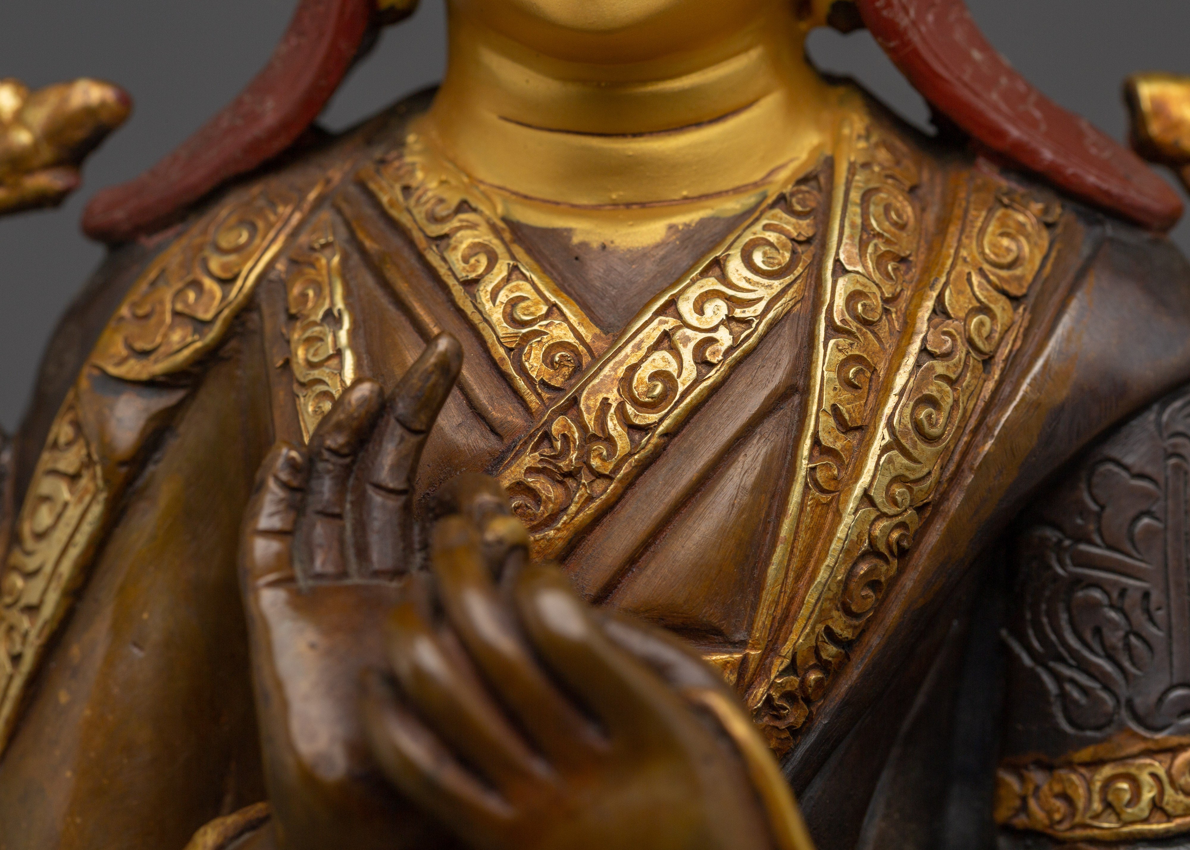 Handcrafted Tsongkhapa Statue | Tibetan Buddhist Sculpture for Meditation