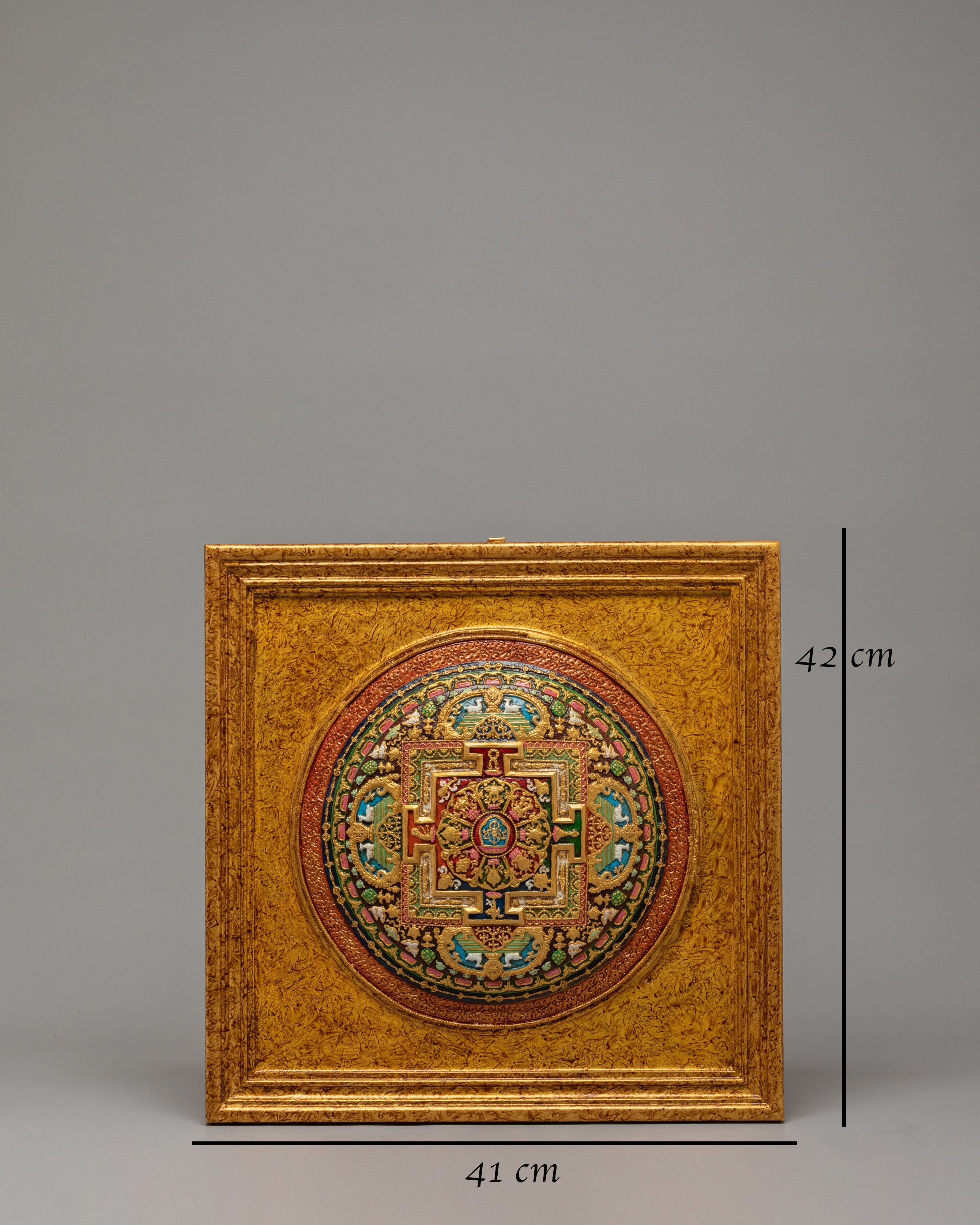 Auspicious Symbols Mandala Wall Hanging | Tibetan Buddhist Art with Eight Symbols